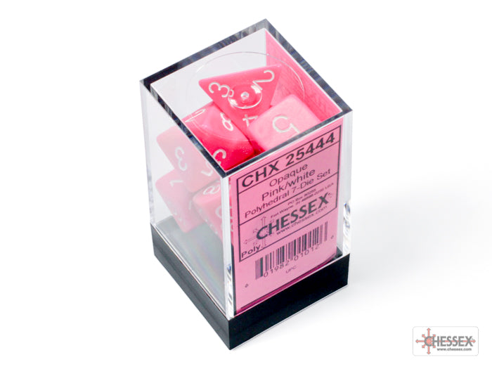 7-Set Cube Opaque Pink with White