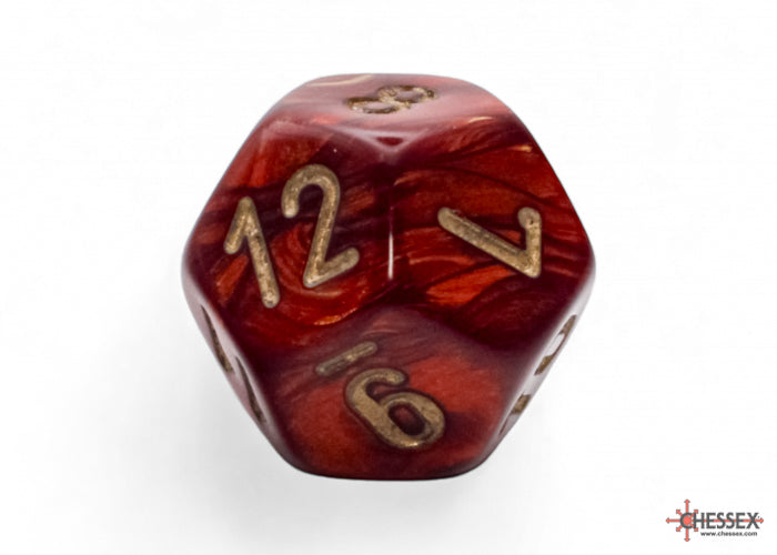 Scarab Mega-hedral Scarlet/gold 7-Die Set