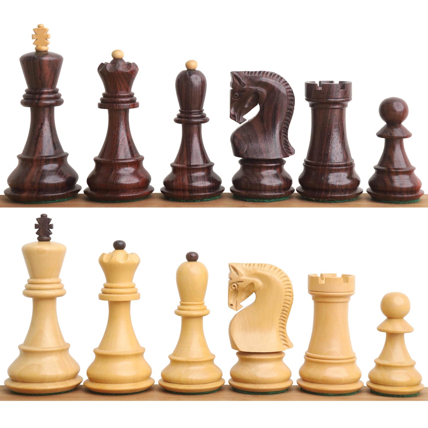 3.9" Russian Zagreb 59' Chess Set- Chess Pieces Only - Double Weighted Rose Wood