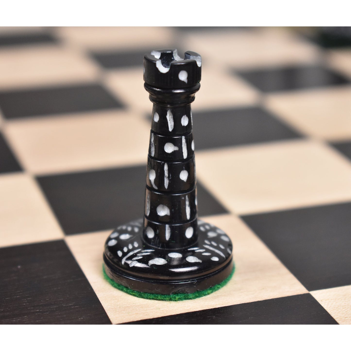 3.6″ Victorian Era Pre Staunton Chess Set- Chess Pieces Only – Camel Bone