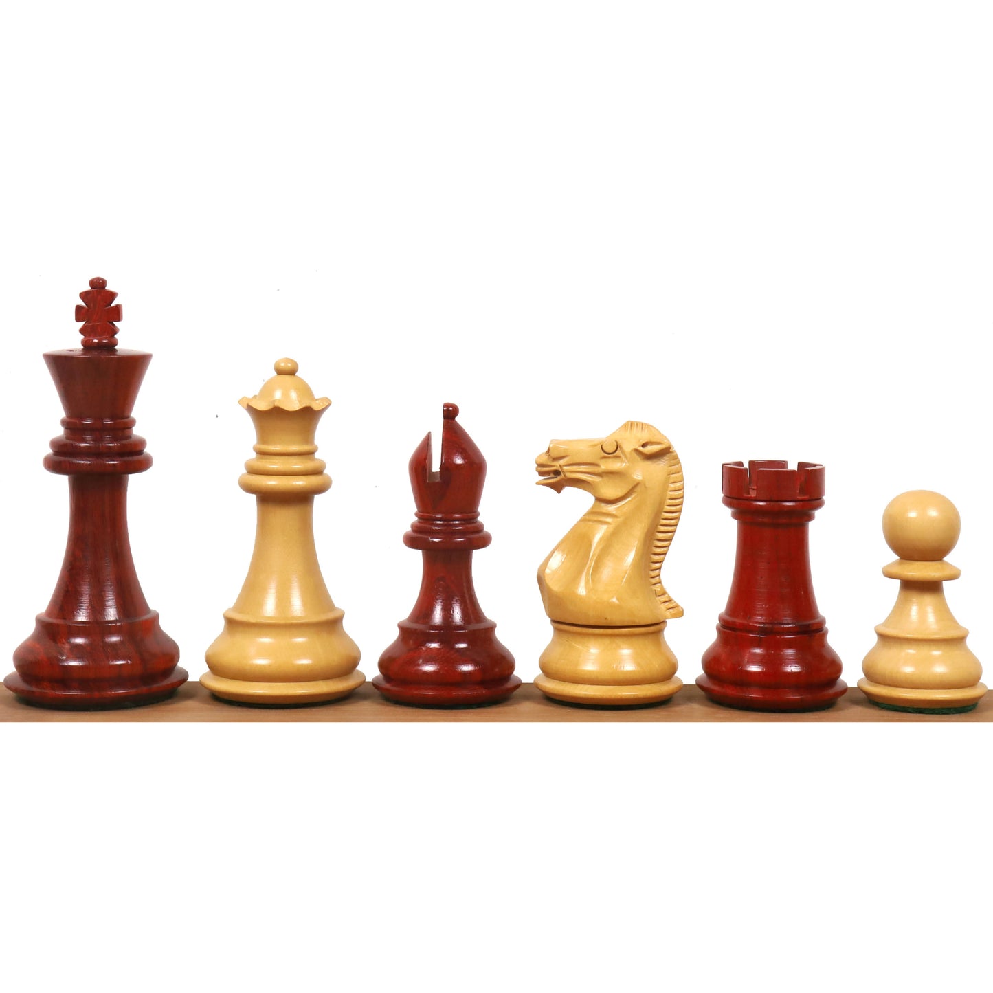 Combo of 3.9" Professional Staunton Chess Set - Pieces in Bud Rosewood With Board and Box