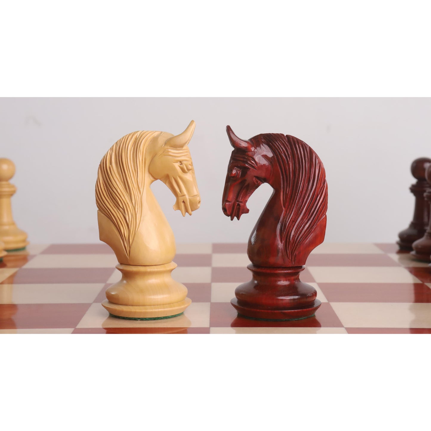 4.6" Bath Luxury Staunton Chess Set- Chess Pieces Only - Bud Rosewood - Triple Weight