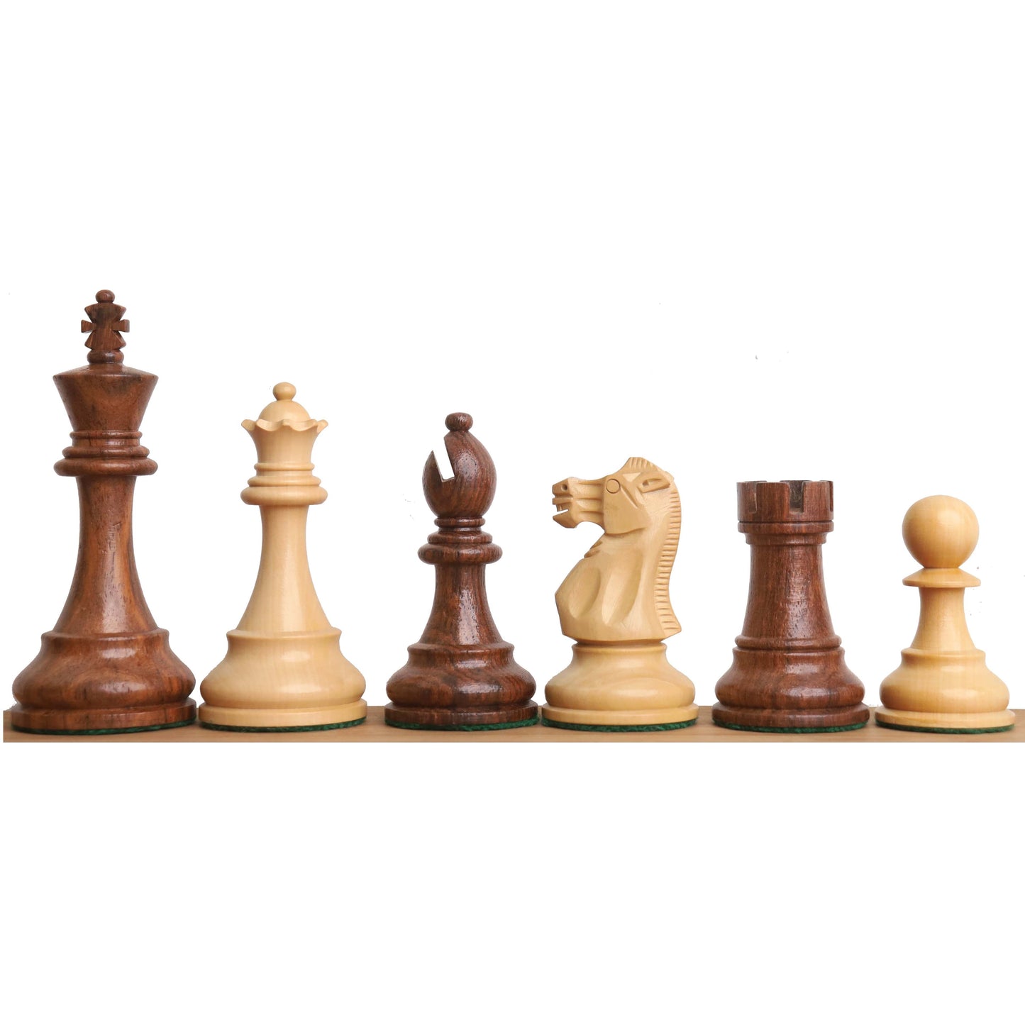 4.1" New Classic Staunton Wooden Chess Set- Chess Pieces Only - Weighted Golden Rosewood