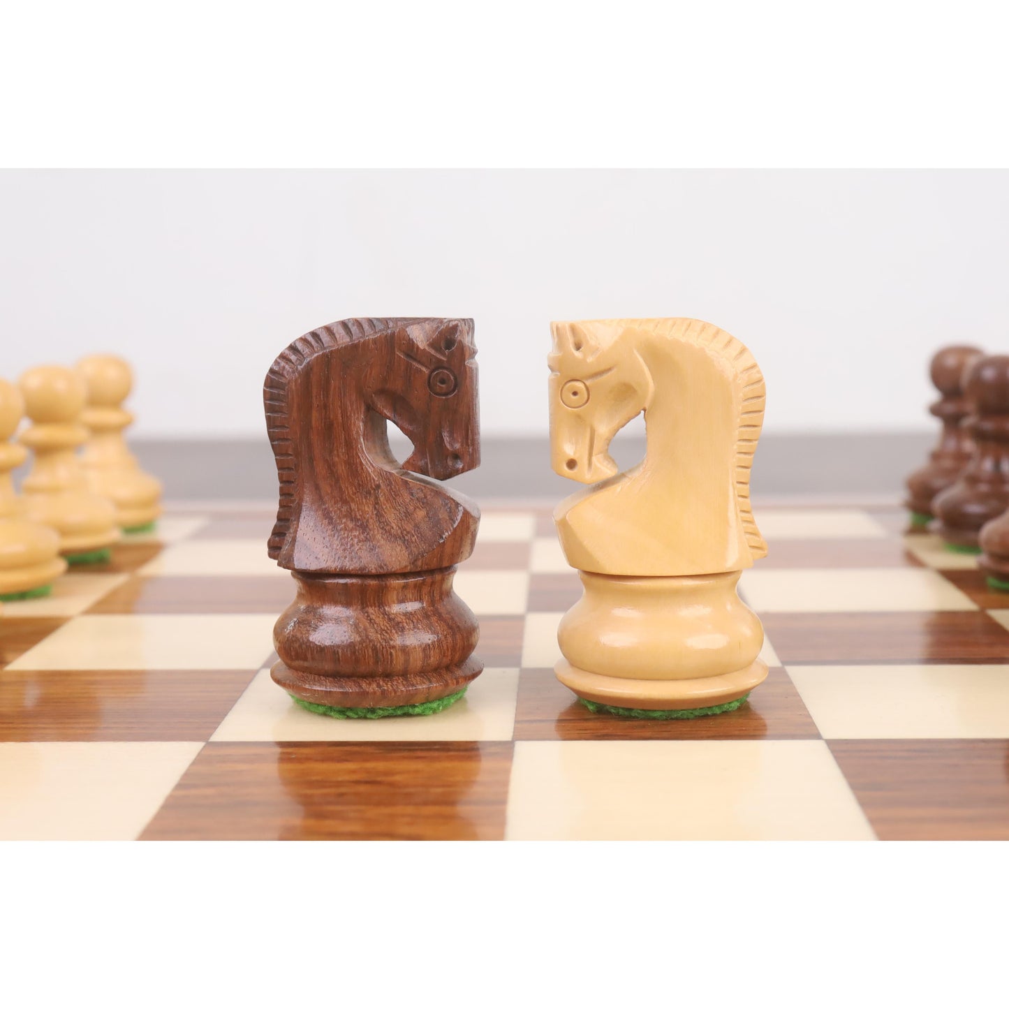 Combo of 3.1" Russian Zagreb Chess Set - Pieces in Golden Rosewood with Board and Box