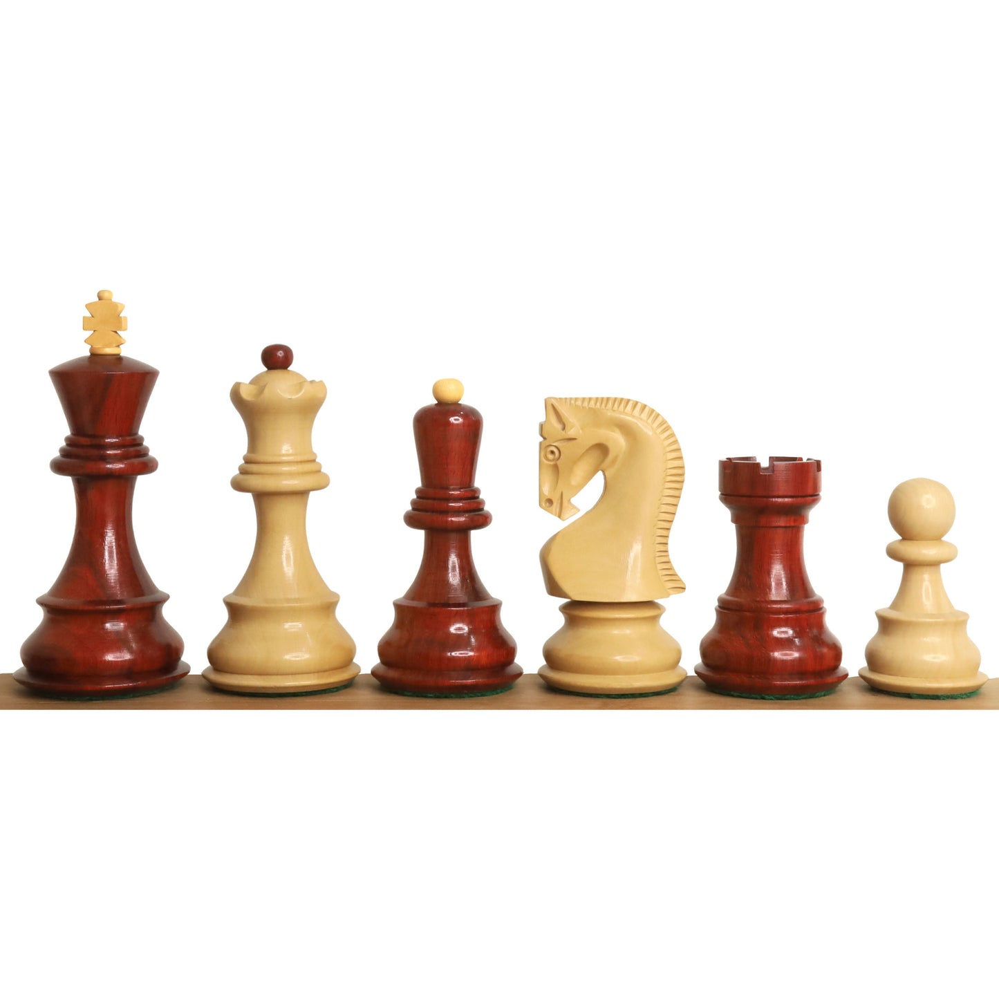 Slightly Imperfect Russian Zagreb 59' Chess Set - Chess Pieces Only - Double Weighted Bud Rose Wood