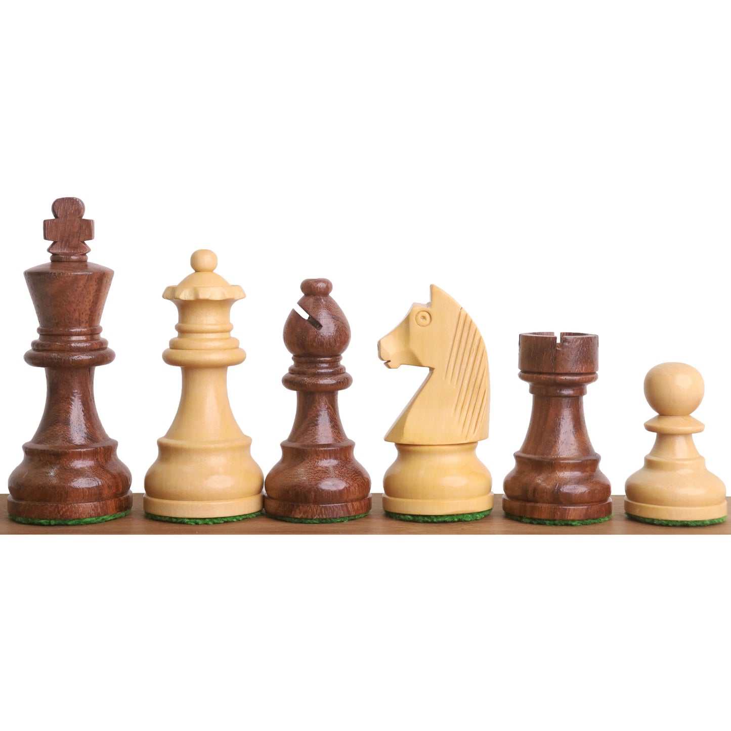 Combo of 3.3" Tournament Staunton Chess Set - Pieces in Golden Rosewood with Board and Box