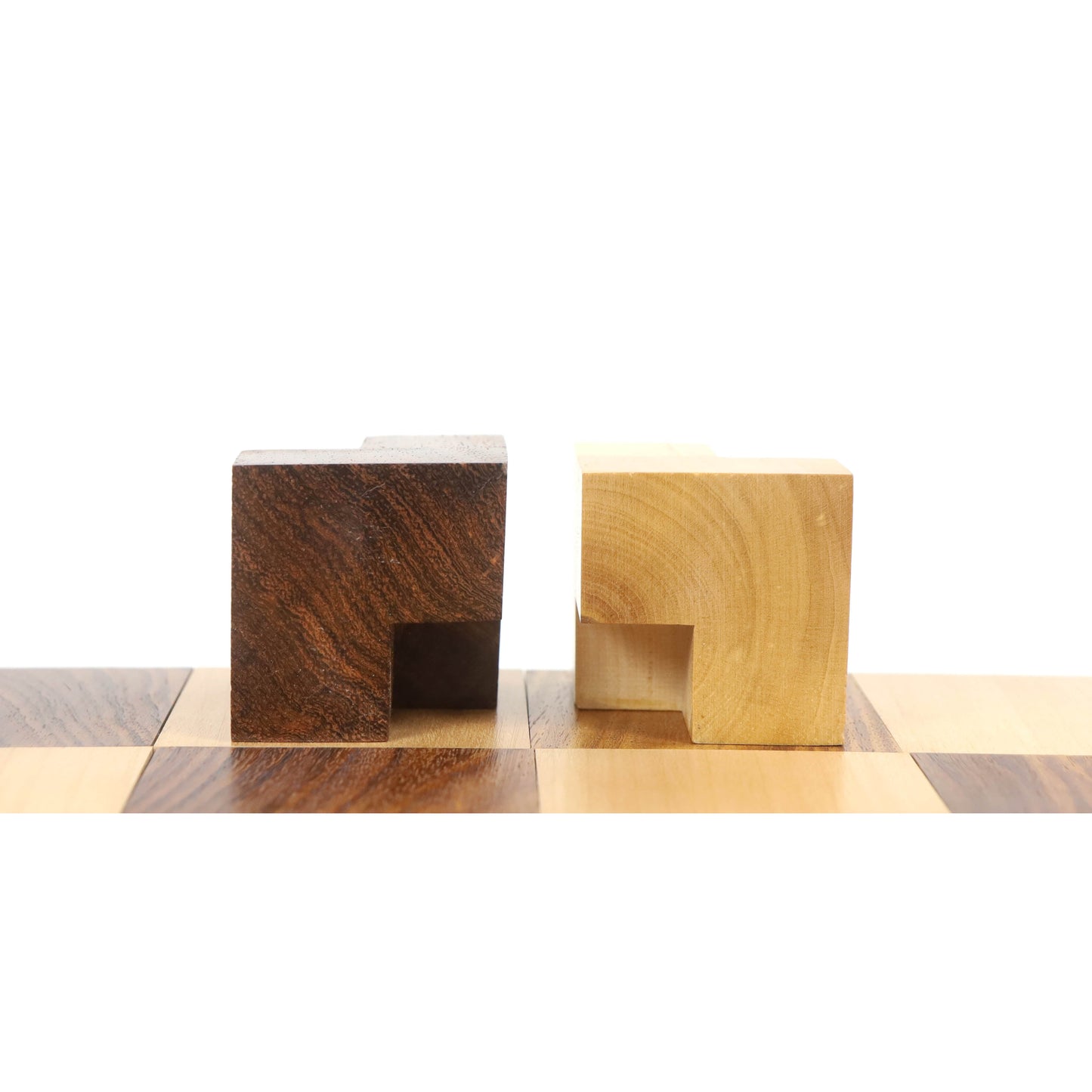 1923 Bauhaus Combo Chess Set - Golden Rosewood Chess Pieces + Chess Board