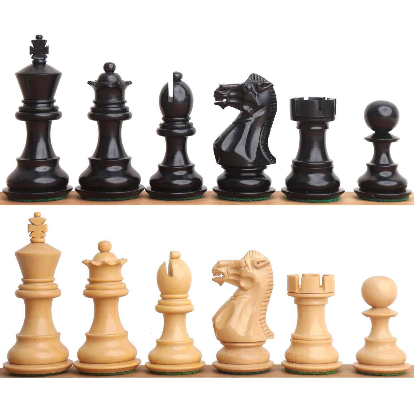 Slightly Imperfect 3.1" Pro Staunton Luxury Chess Set- Chess Pieces Only - Triple Weighted Ebony Wood