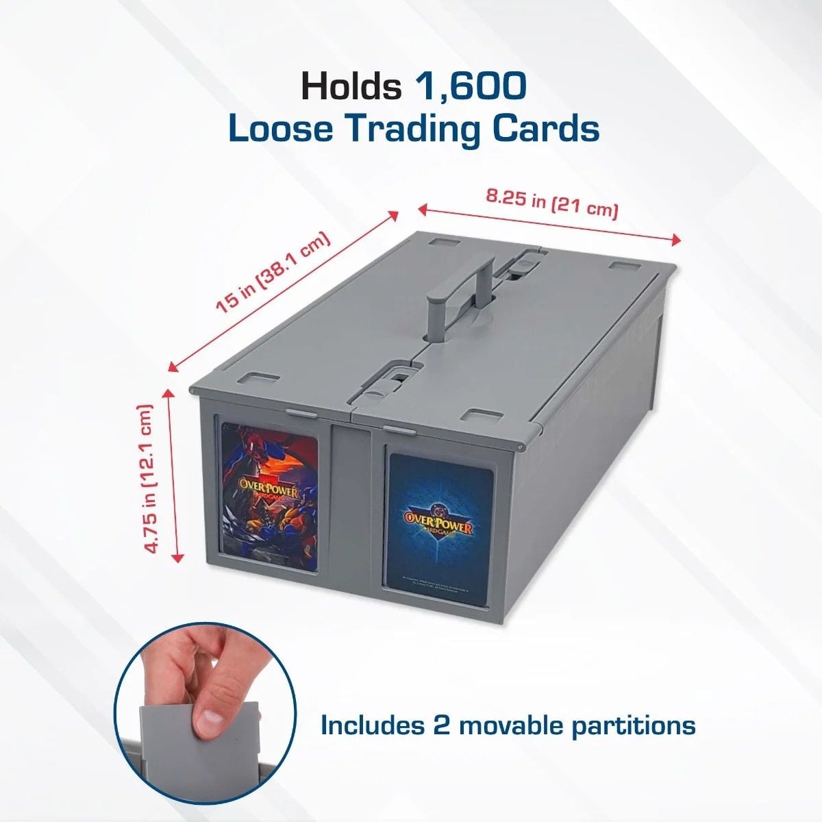 Collectible Card Bin - 1600 - Gray