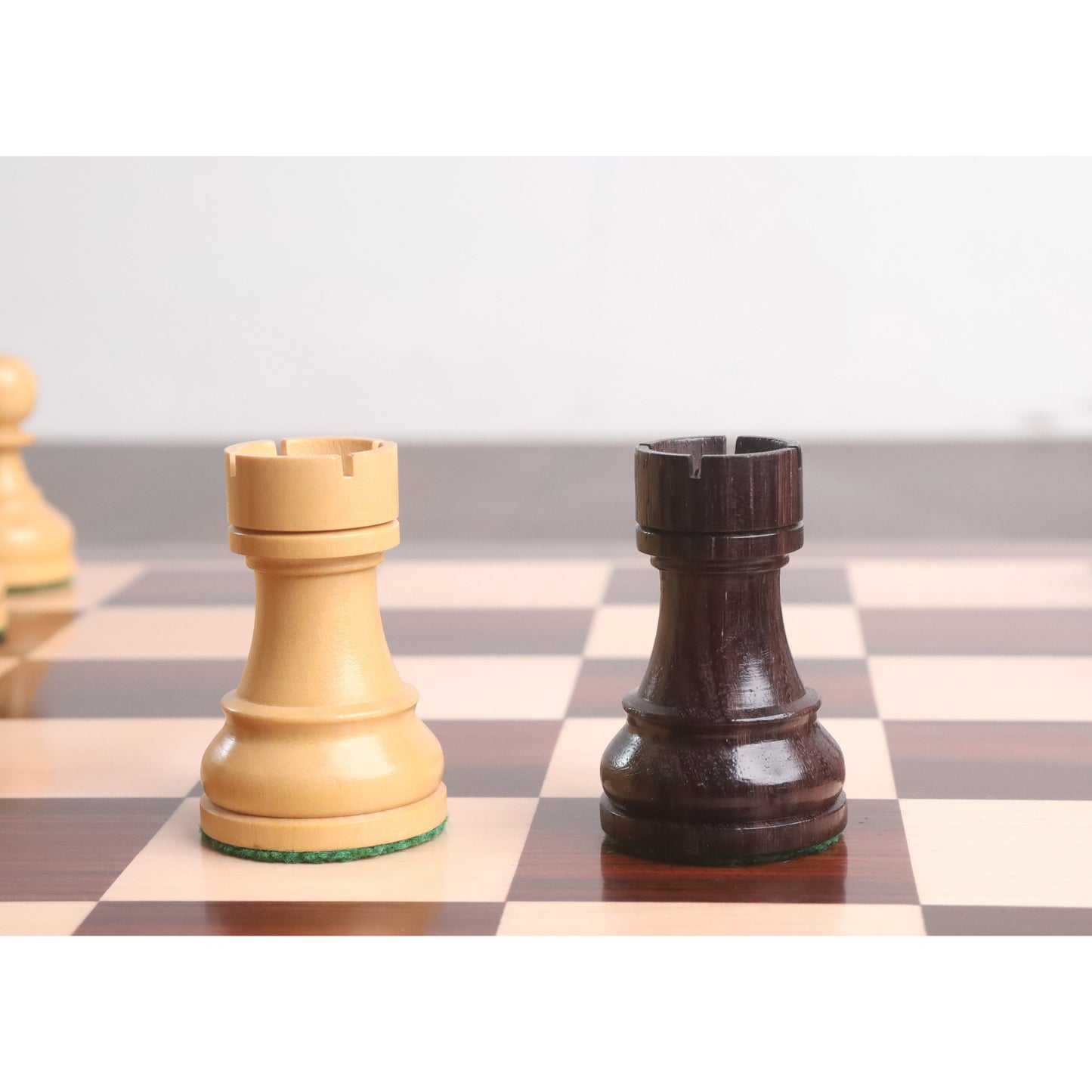 3.9" Tournament Chess Set Combo - Pieces in Rosewood with Board and Box