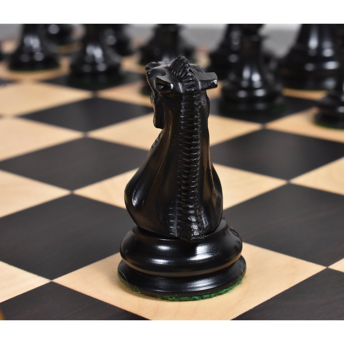 1849 Jacques Cook Staunton Collectors Chess Set- Chess Pieces Only - Ebony Wood - 3.75"