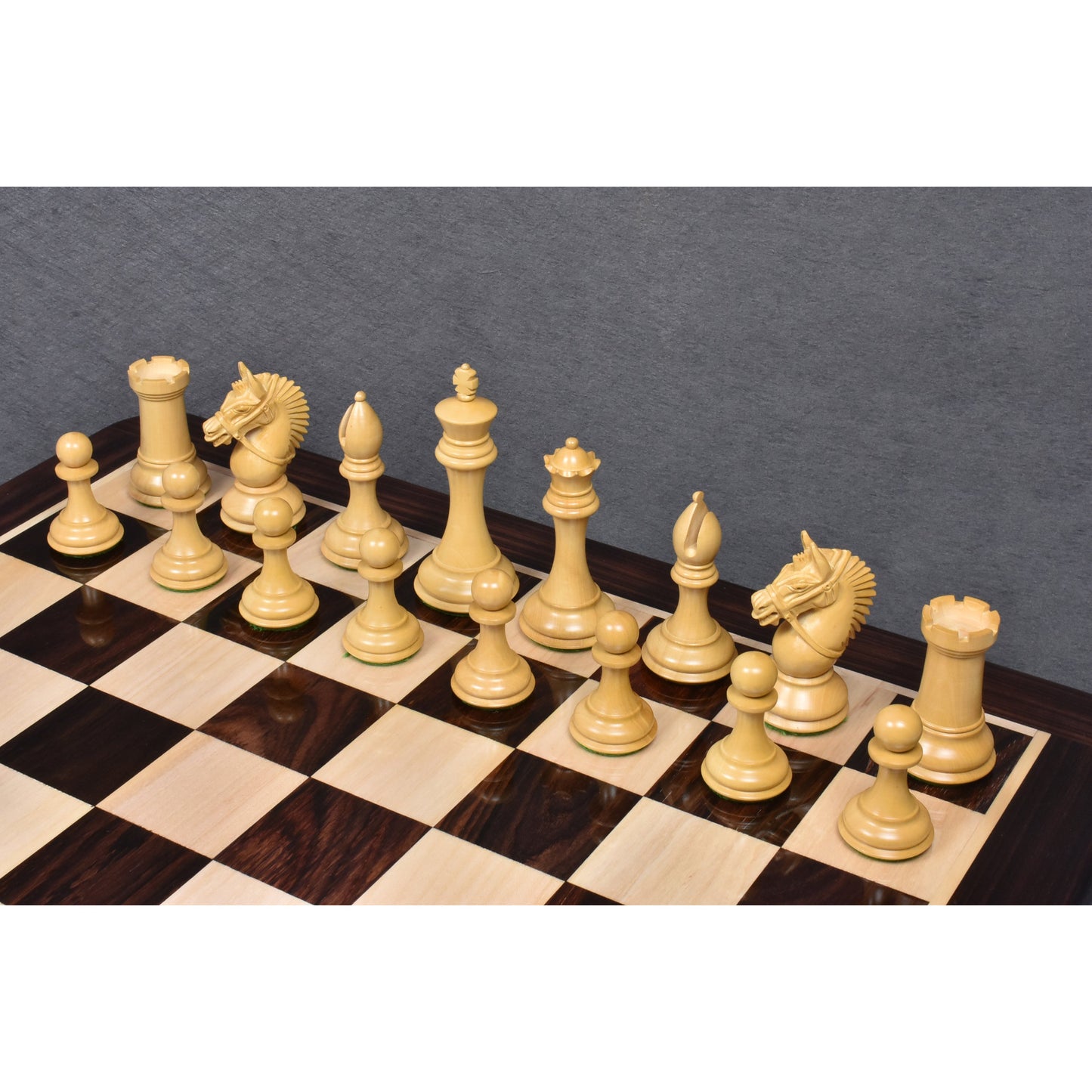 4.2" Rare American Staunton Luxury Chess Set- Chess Pieces Only - Triple Weighted Rosewood