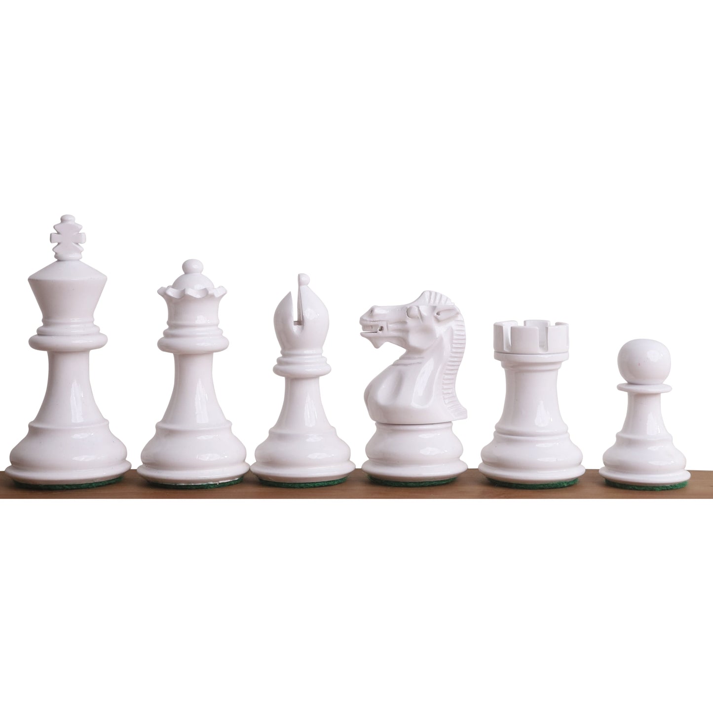 3" Pro Staunton Red & White Painted Wooden Chess Set - Chess Pieces Only