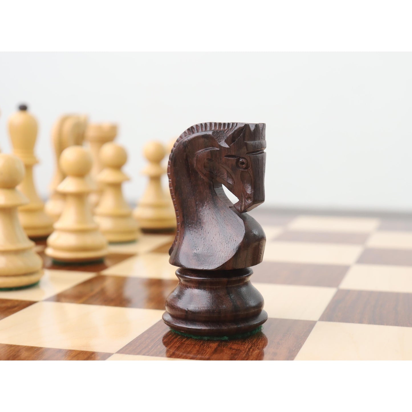 3.9" Russian Zagreb 59' Chess Set- Chess Pieces Only - Double Weighted Rose Wood