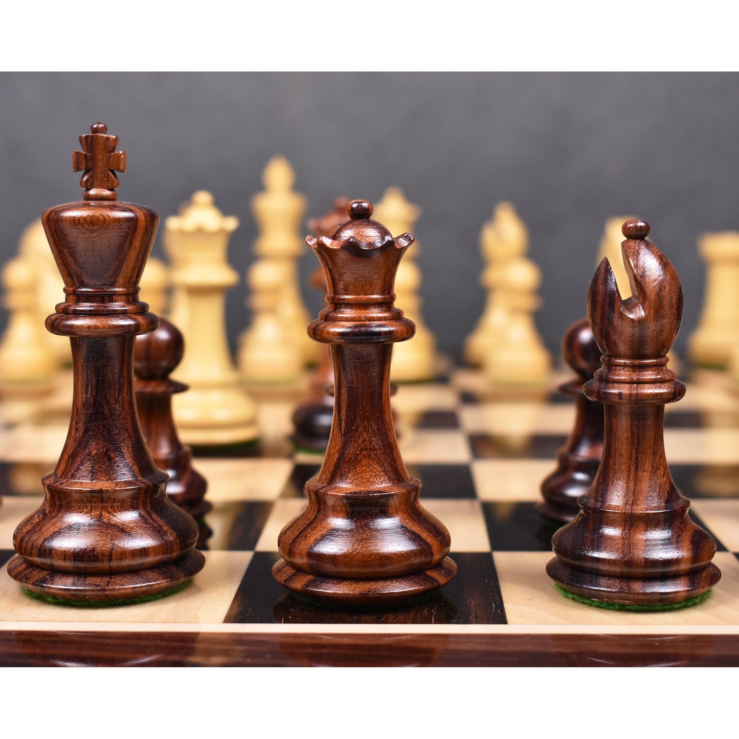 3.9" Craftsman Staunton Chess Set- Chess Pieces Only - Double Weighted Rosewood