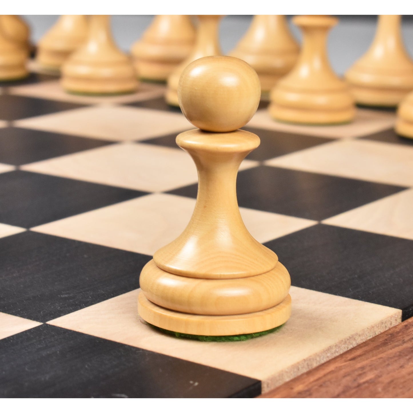 4.5" Circa 1960's Soviet Russian Chess Set- Chess Pieces Only-Double Weighted Boxwood
