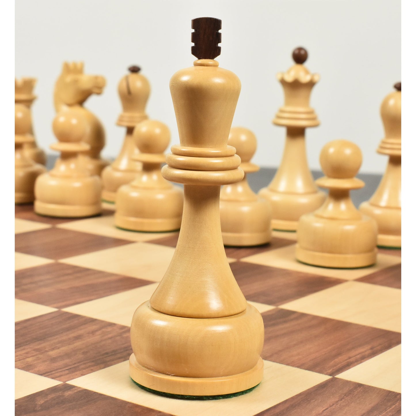 1960's Soviet Championship Tal Chess Set- Chess Pieces Only - Golden Rosewood - 4" King
