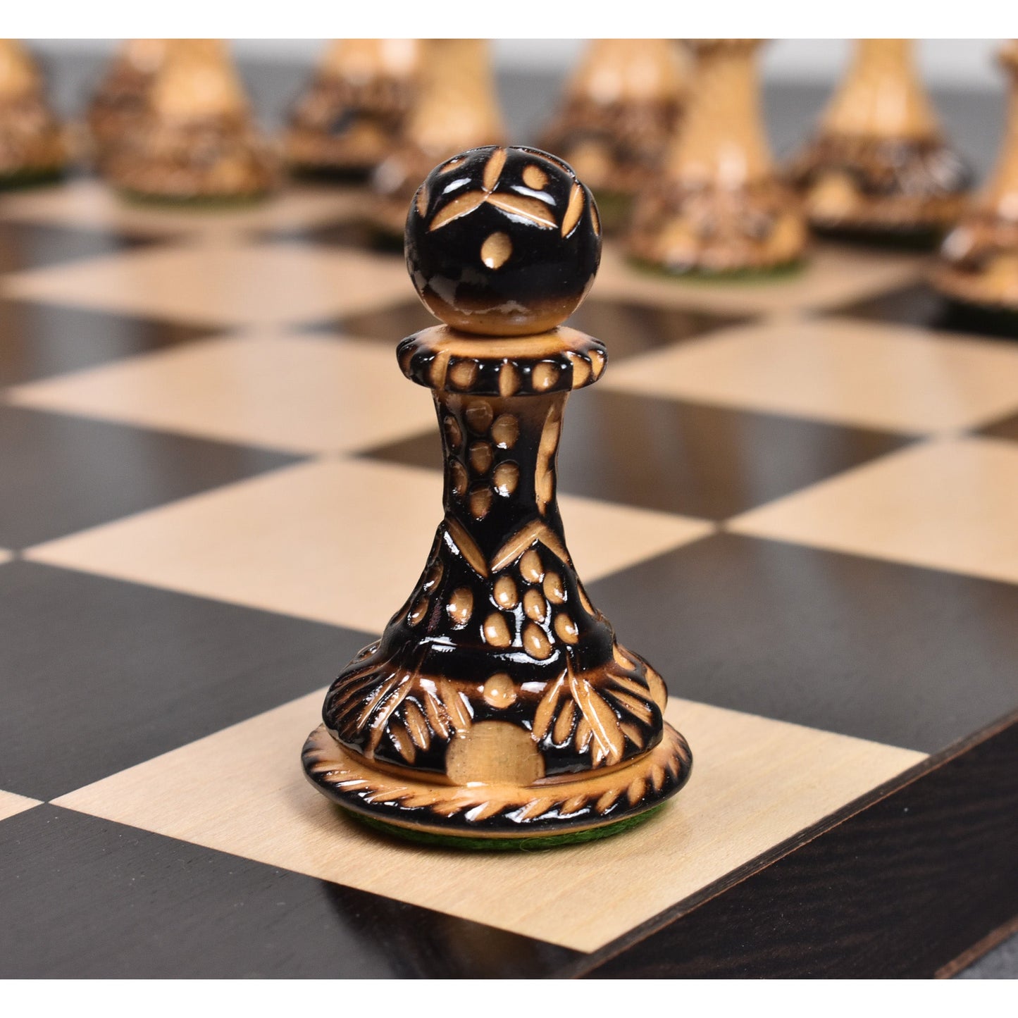 4.2" American Staunton Luxury Chess Set- Chess Pieces Only-Hand Carved Weighted Boxwood