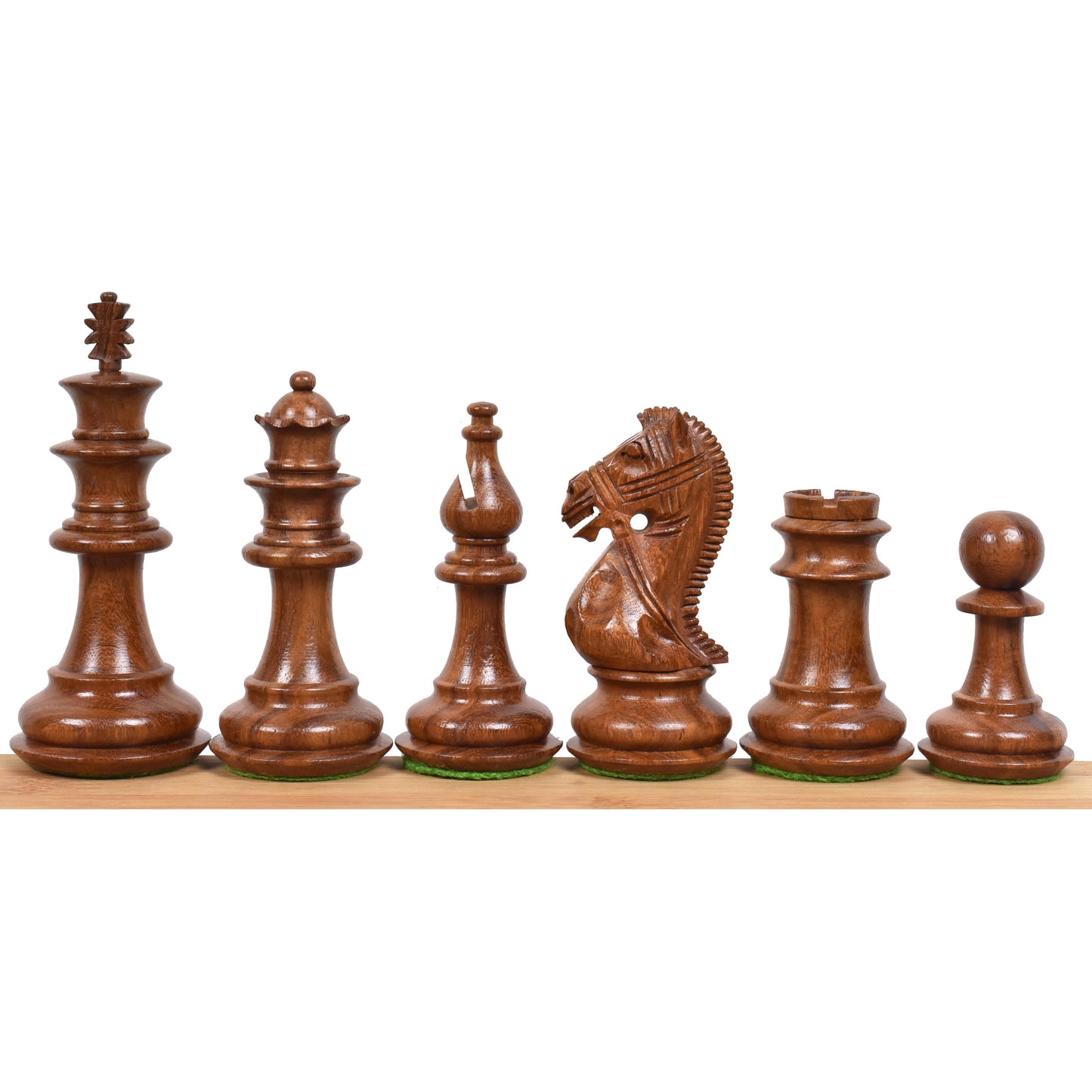 4.2" Supreme Luxury Sheesham Wood Weighted Chess Set- Chess Pieces Only - Extra Queens