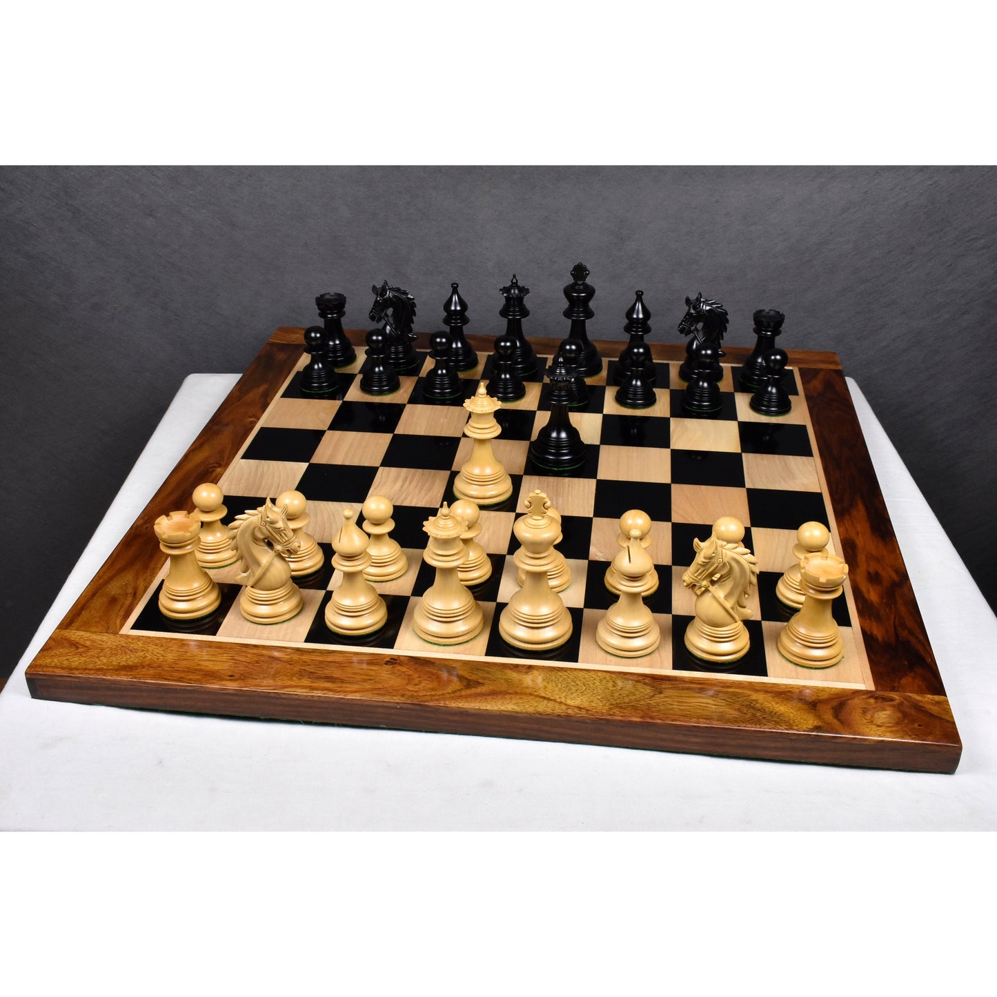 4.3" Napoleon Luxury Staunton Chess Set- Chess Pieces Only - Triple Weighted Ebony Wood