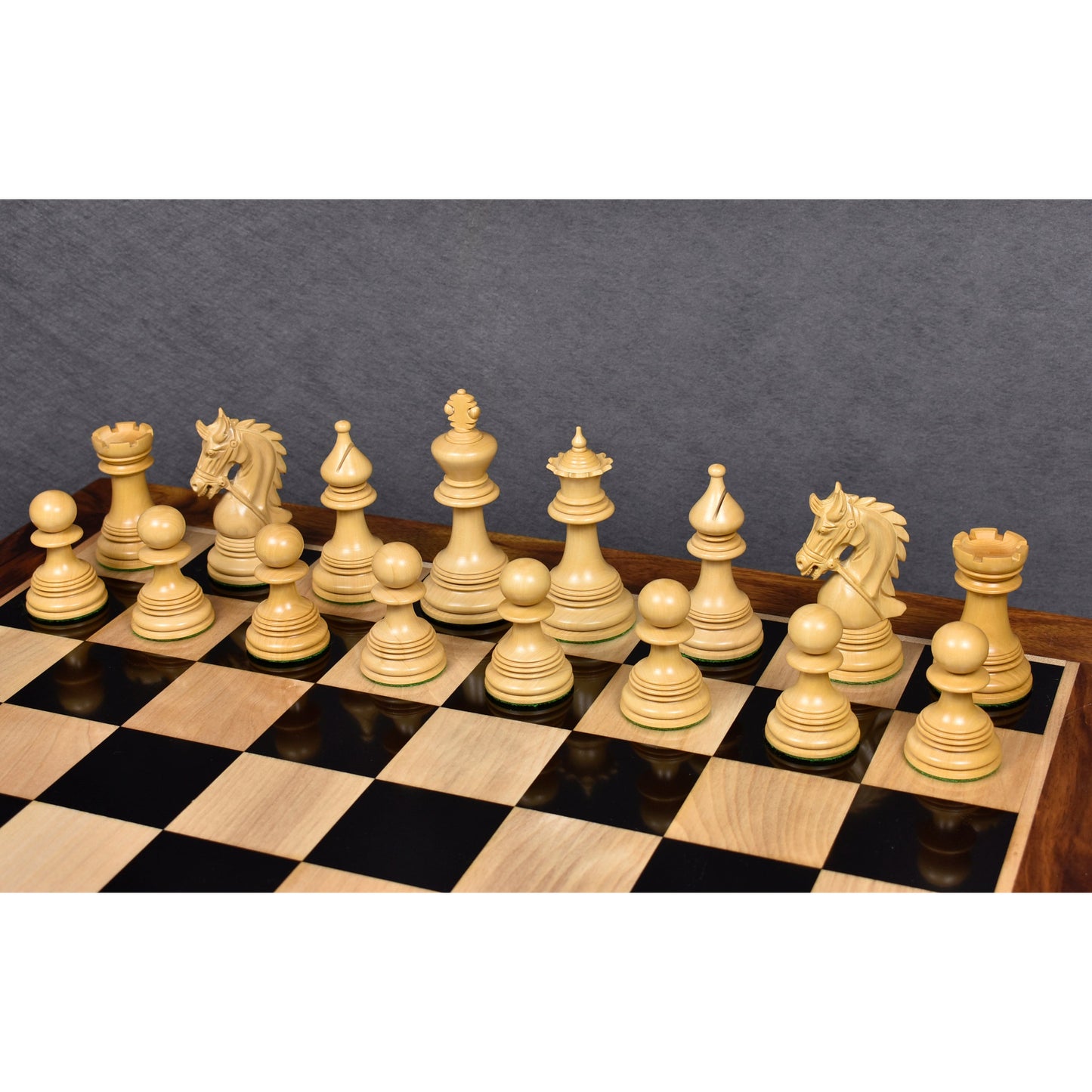 4.3" Napoleon Luxury Staunton Chess Set- Chess Pieces Only - Triple Weighted Ebony Wood