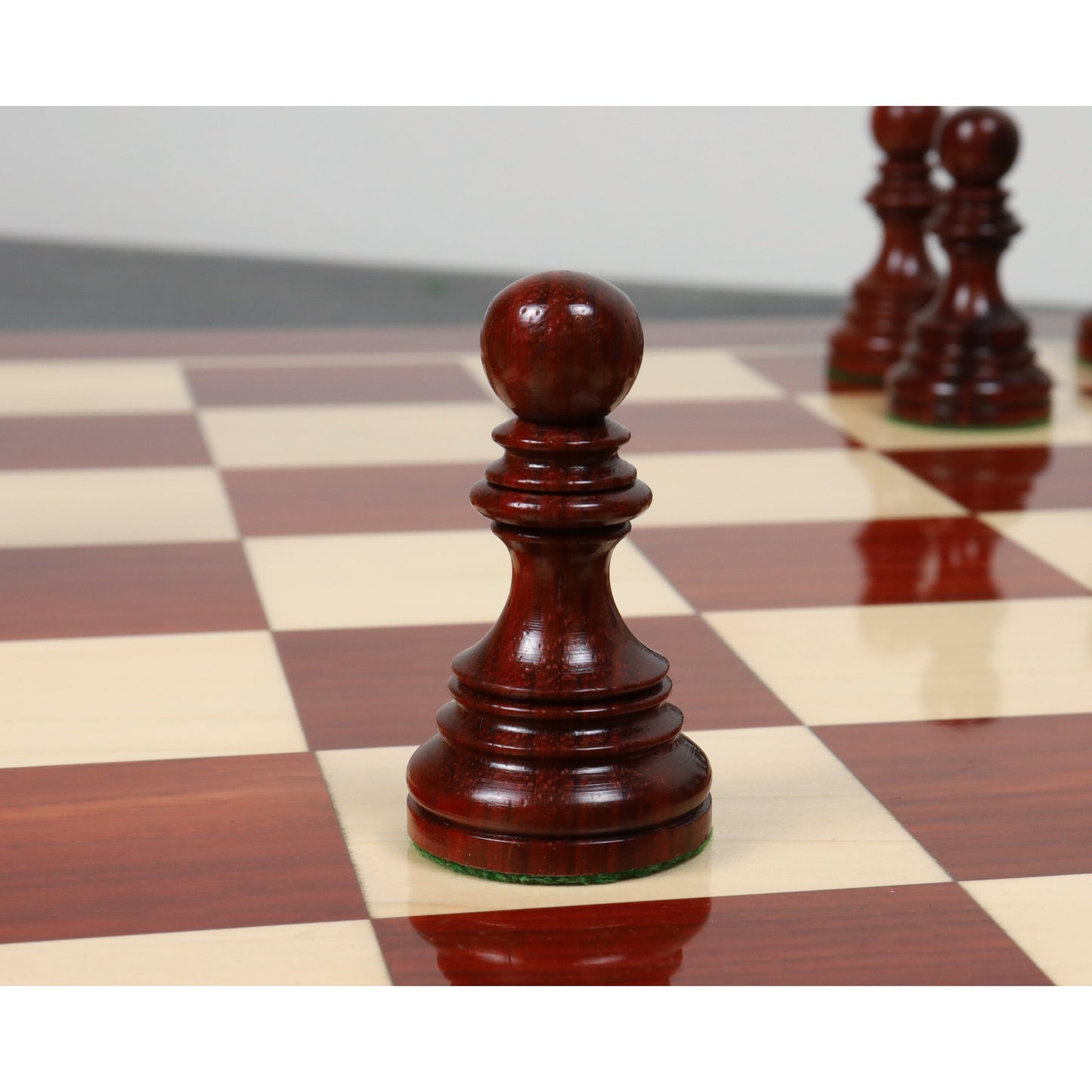 4.1″ Stallion Staunton Luxury Chess Set- Chess Pieces Only Triple Weighted Bud Rose Wood