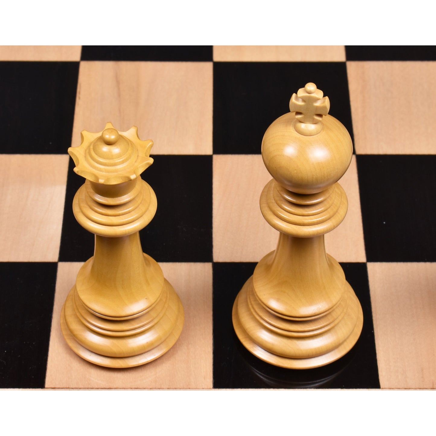 4.6" Mogul Staunton Luxury Chess Set- Chess Pieces Only - Triple Weighted Ebony Wood
