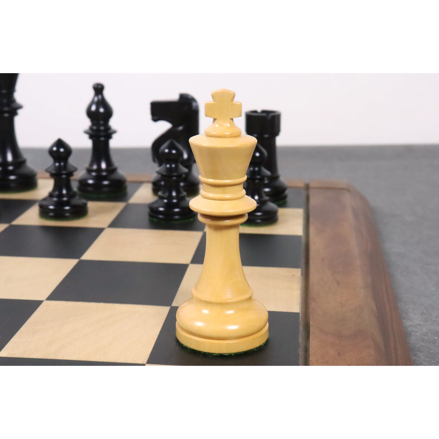3.8" Reproduced W. T. Pinney Staunton Chess Set- Chess Pieces Only - Weighted Boxwood