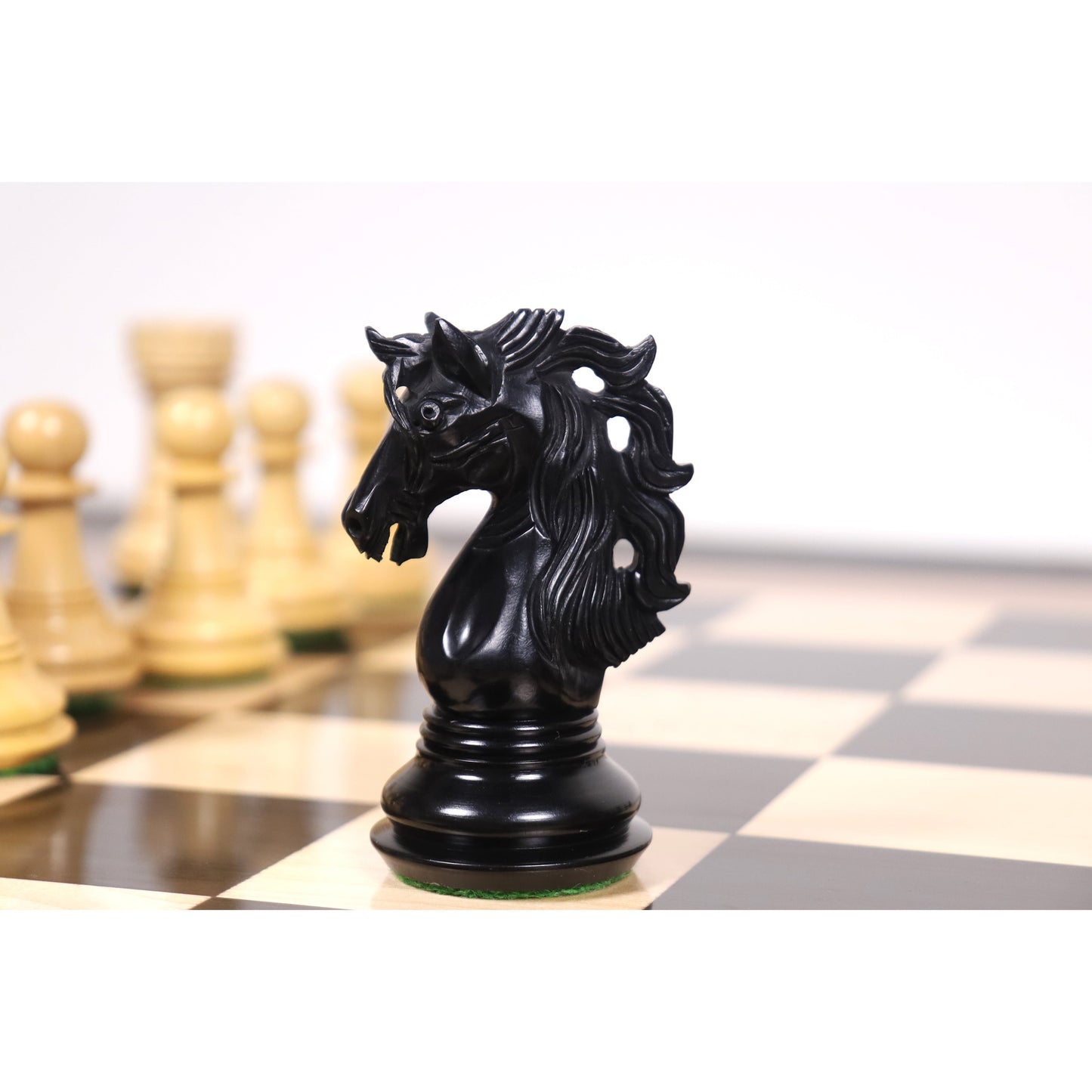 4.6" Spartacus Luxury Staunton Chess Set- Chess Pieces Only- Ebony Wood - Triple Weight