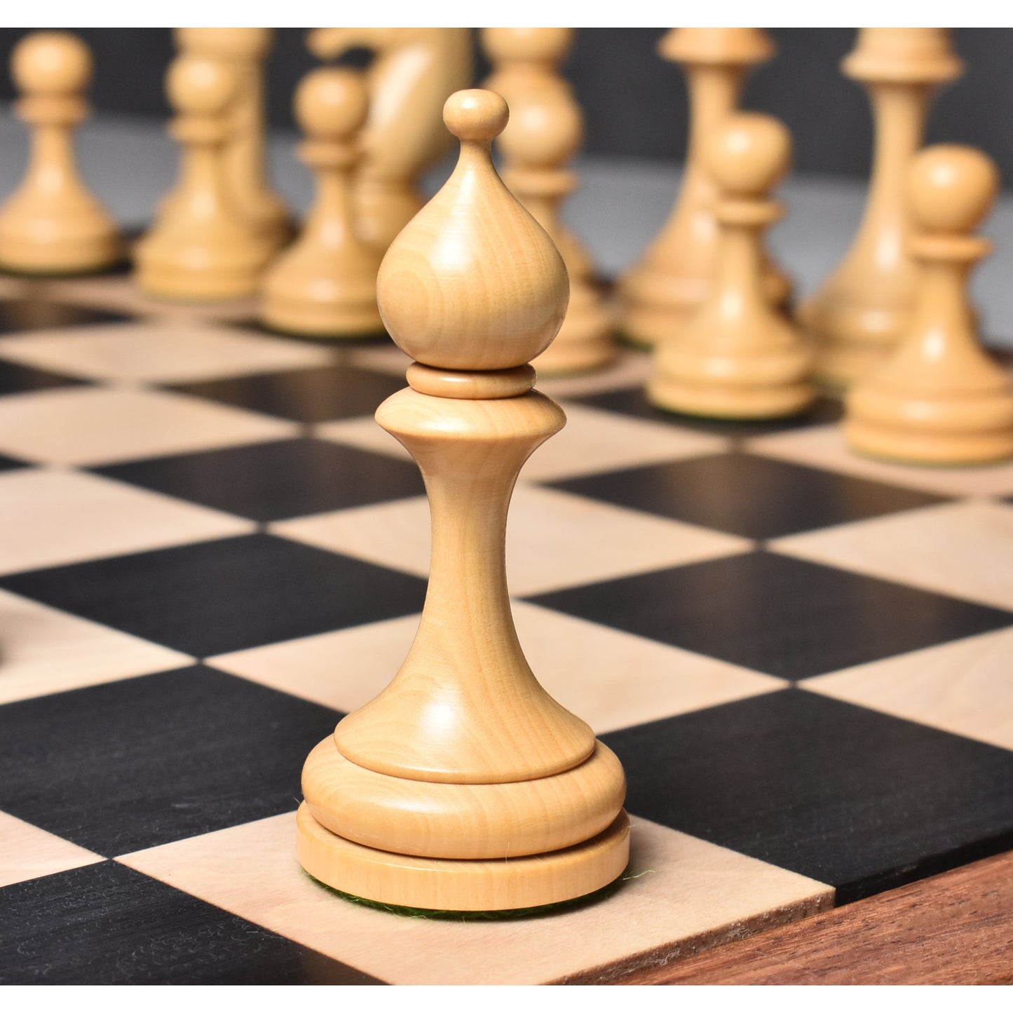 4.5" Circa 1960's Soviet Russian Chess Set- Chess Pieces Only-Double Weighted Boxwood