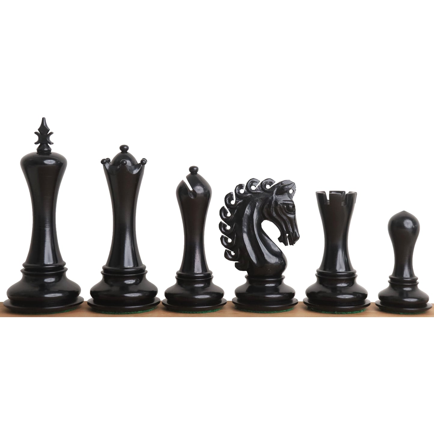 4.6" Avant Garde Luxury Staunton Chess Set- Chess Pieces Only-Ebony Wood- Triple Weight