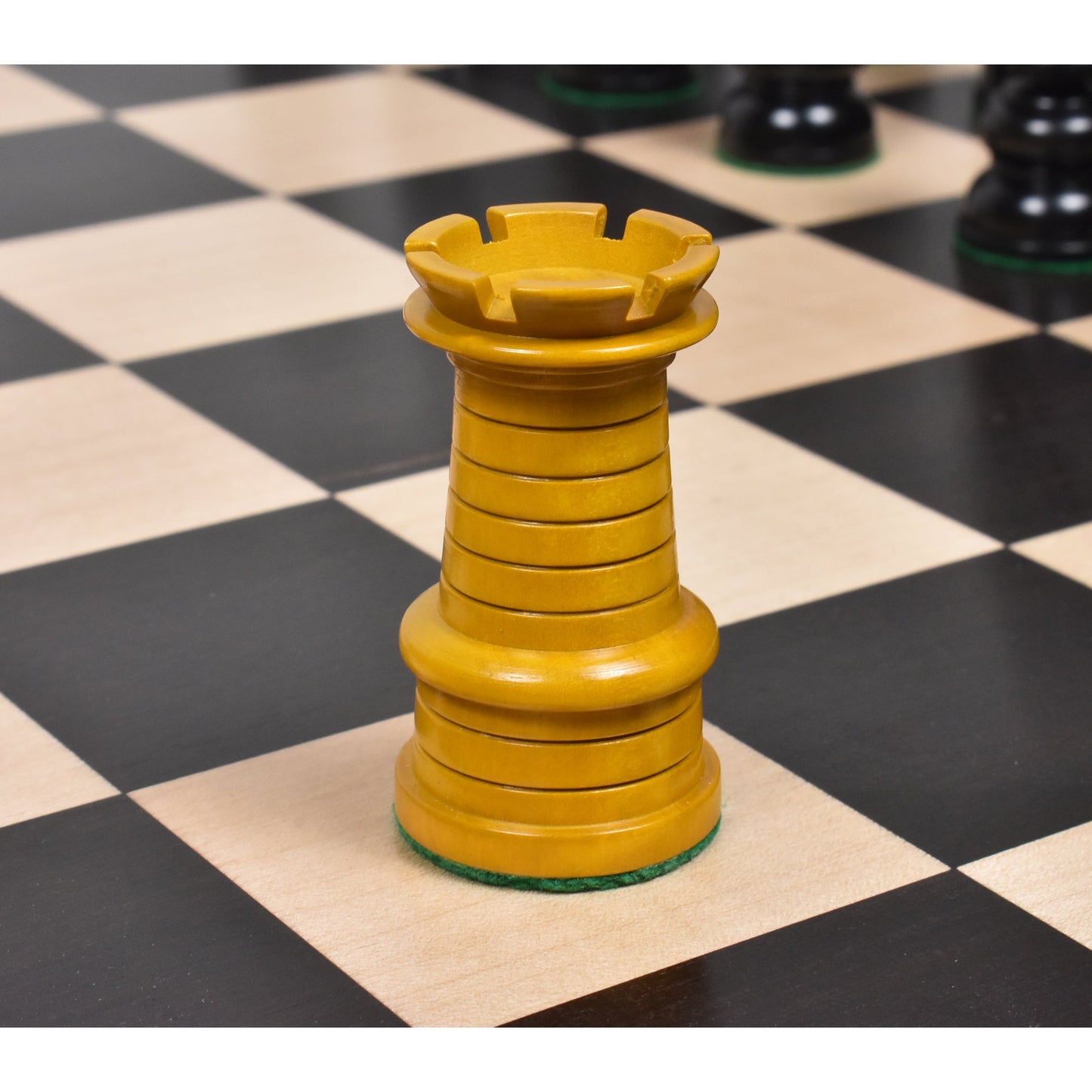4.3" St. George Pre-Staunton Calvert Chess Set- Chess Pieces Only-Antiqued Boxwood And Ebony