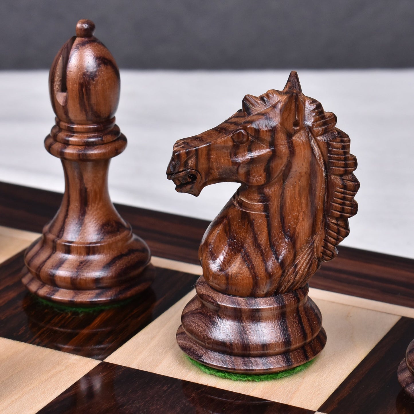3.9" Exclusive Alban Staunton Chess Set- Chess Pieces Only - Triple Weighted Rosewood