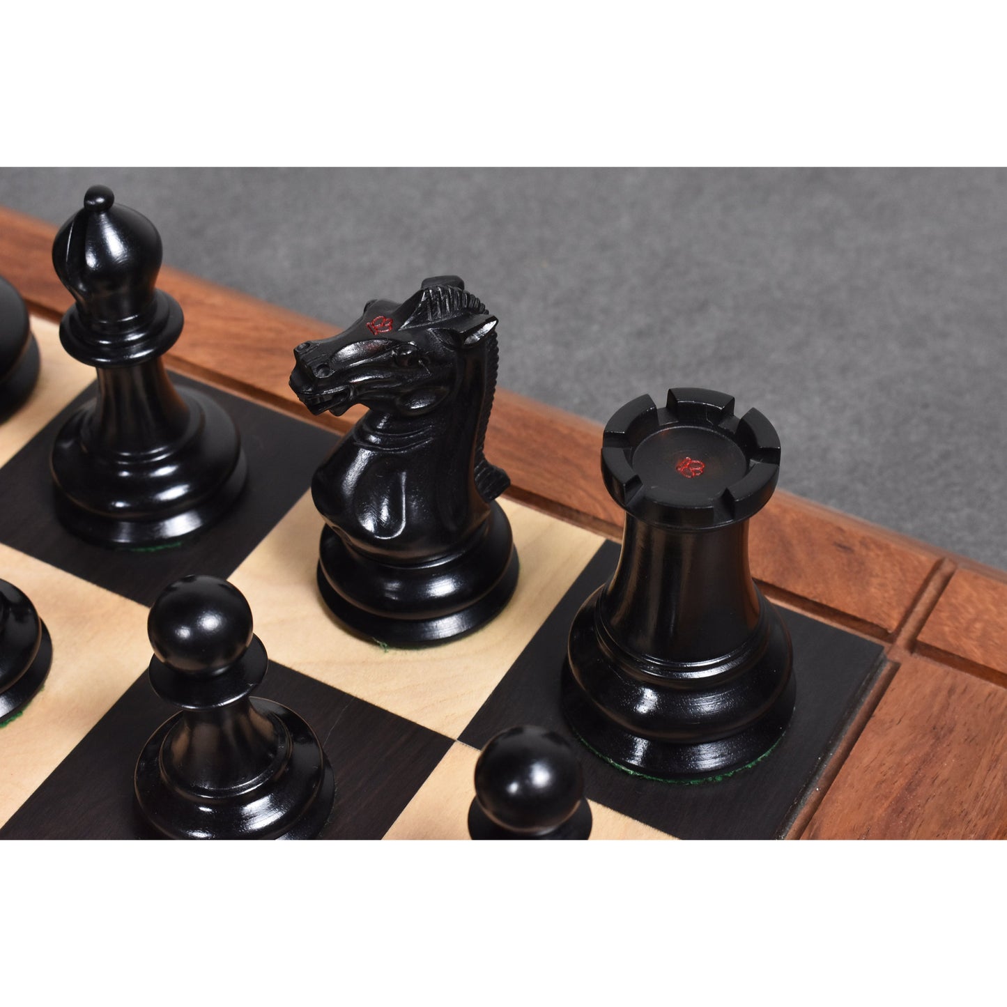 1849 Jacques Cook Staunton Collectors Chess Set- Chess Pieces Only - Ebony Wood - 3.75"