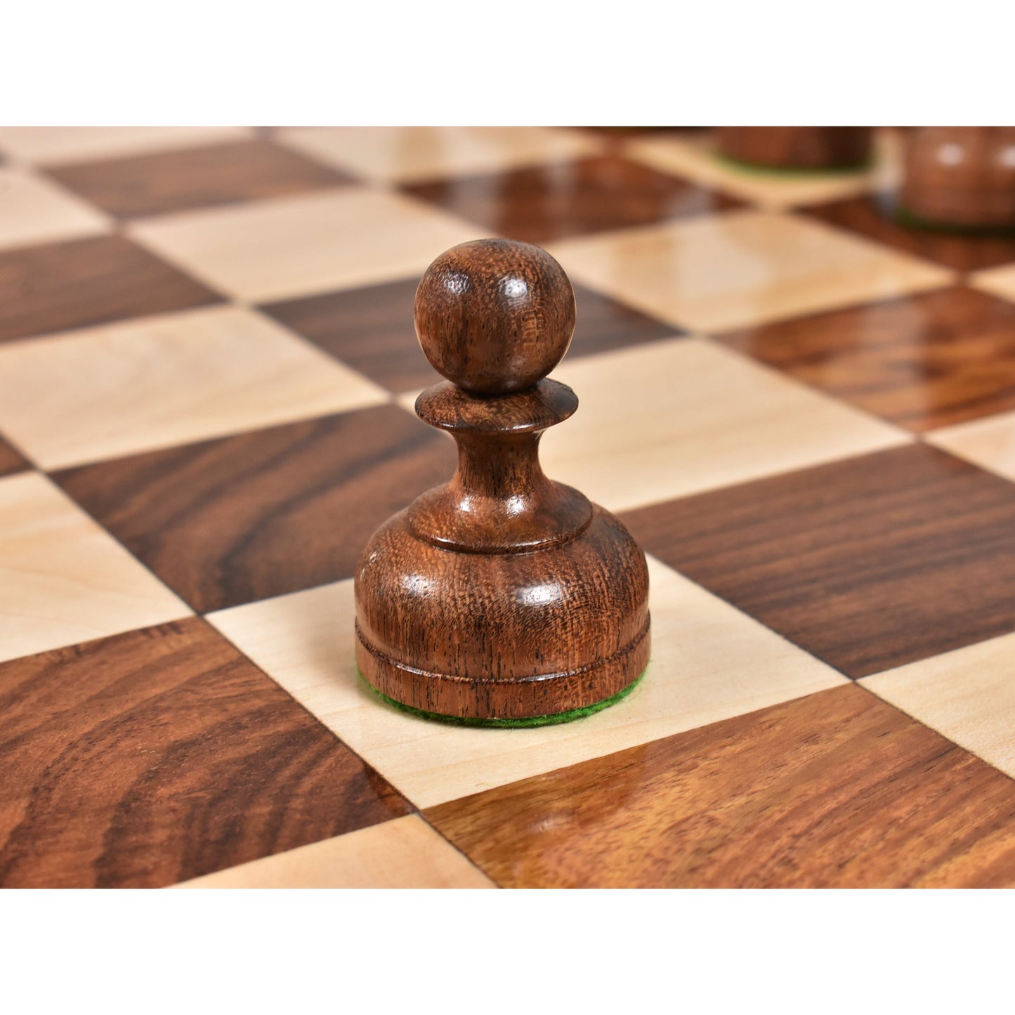 3.1" Library Combo Chess Set - Staunton Chess Pieces + Board- Golden Rosewood