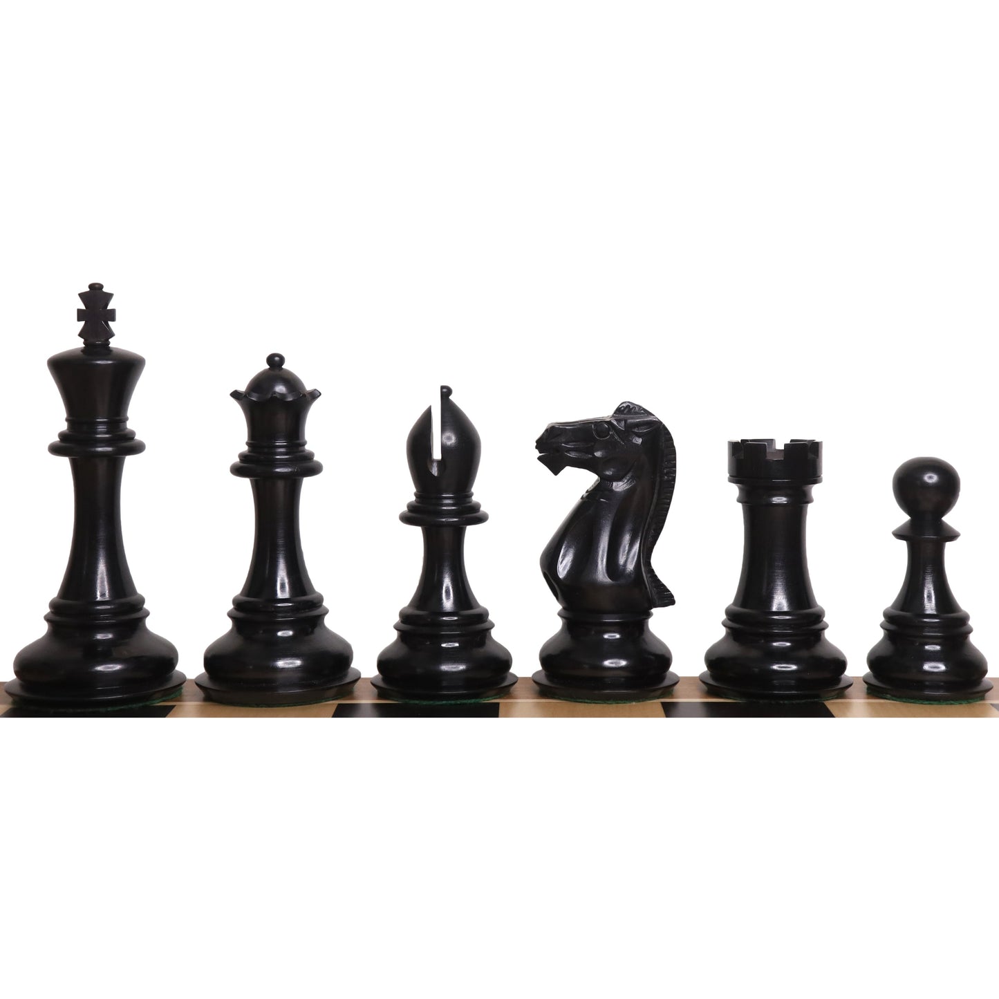 6.3" Jumbo Pro Staunton Luxury Chess Set- Chess Pieces Only - Ebony Wood - Triple Weight