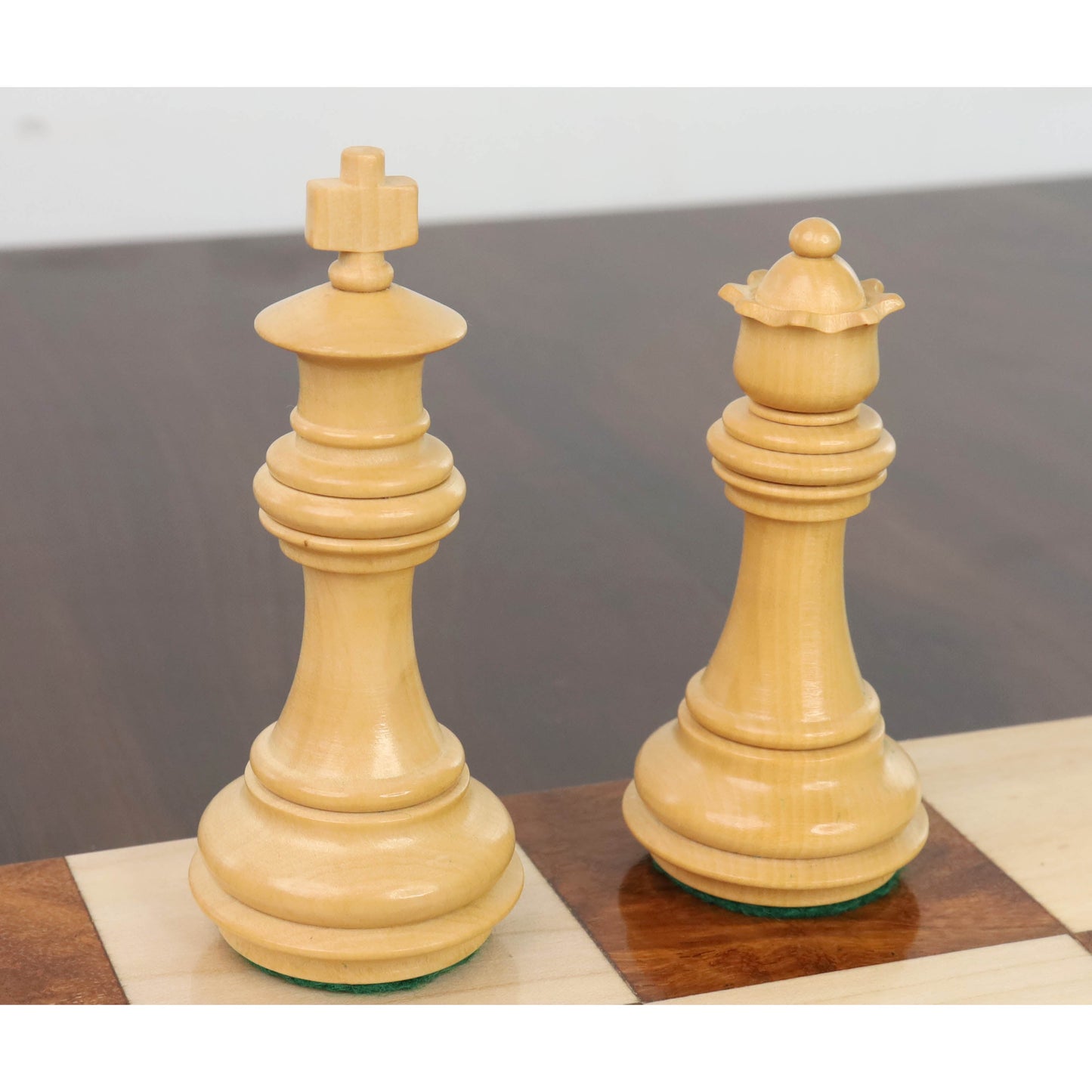 3.4" Meghdoot Series Staunton Chess Set- Chess Pieces Only - Weighted Golden Rosewood