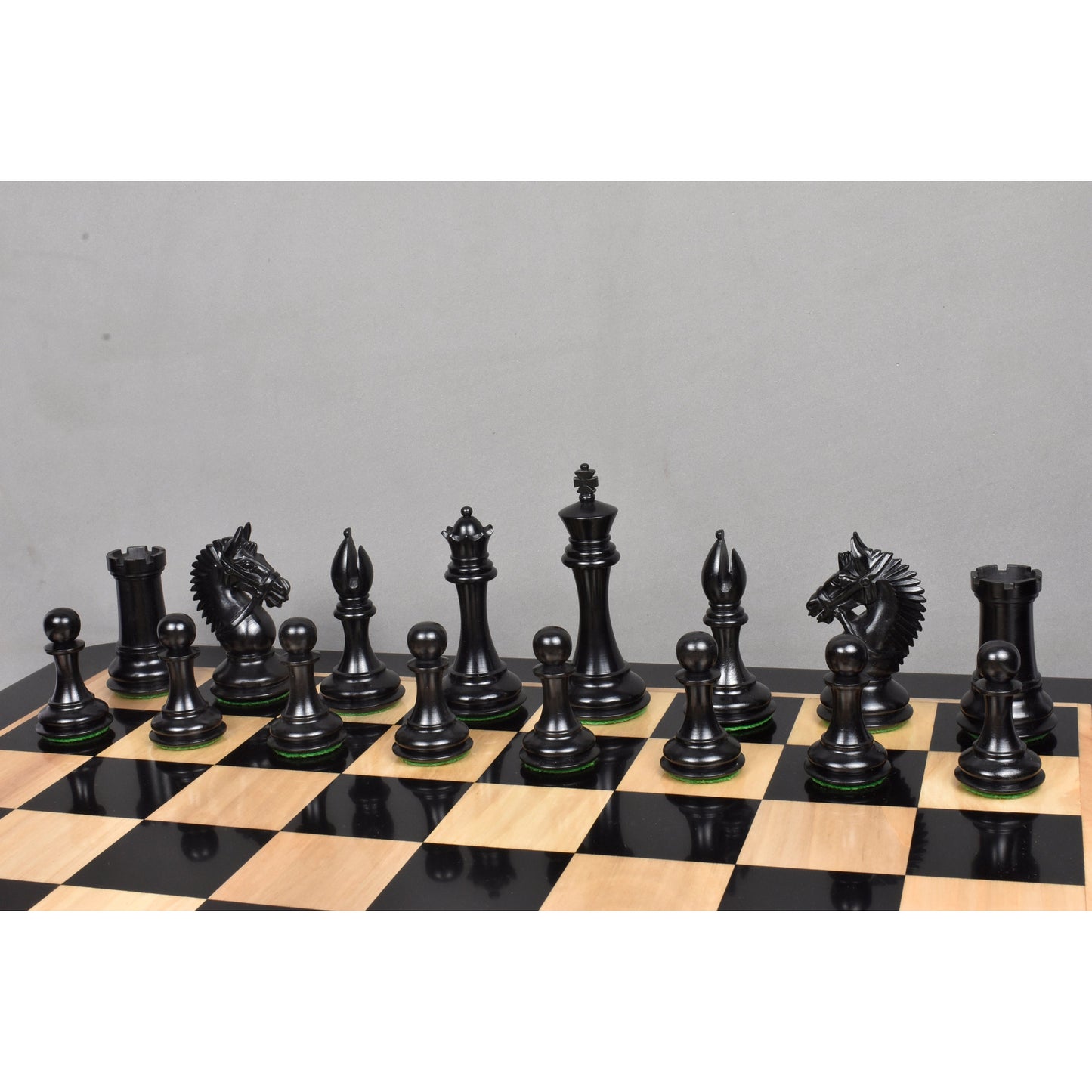 4.2" American Staunton Luxury Chess Set- Chess Pieces Only - Triple Weighted Ebony Wood