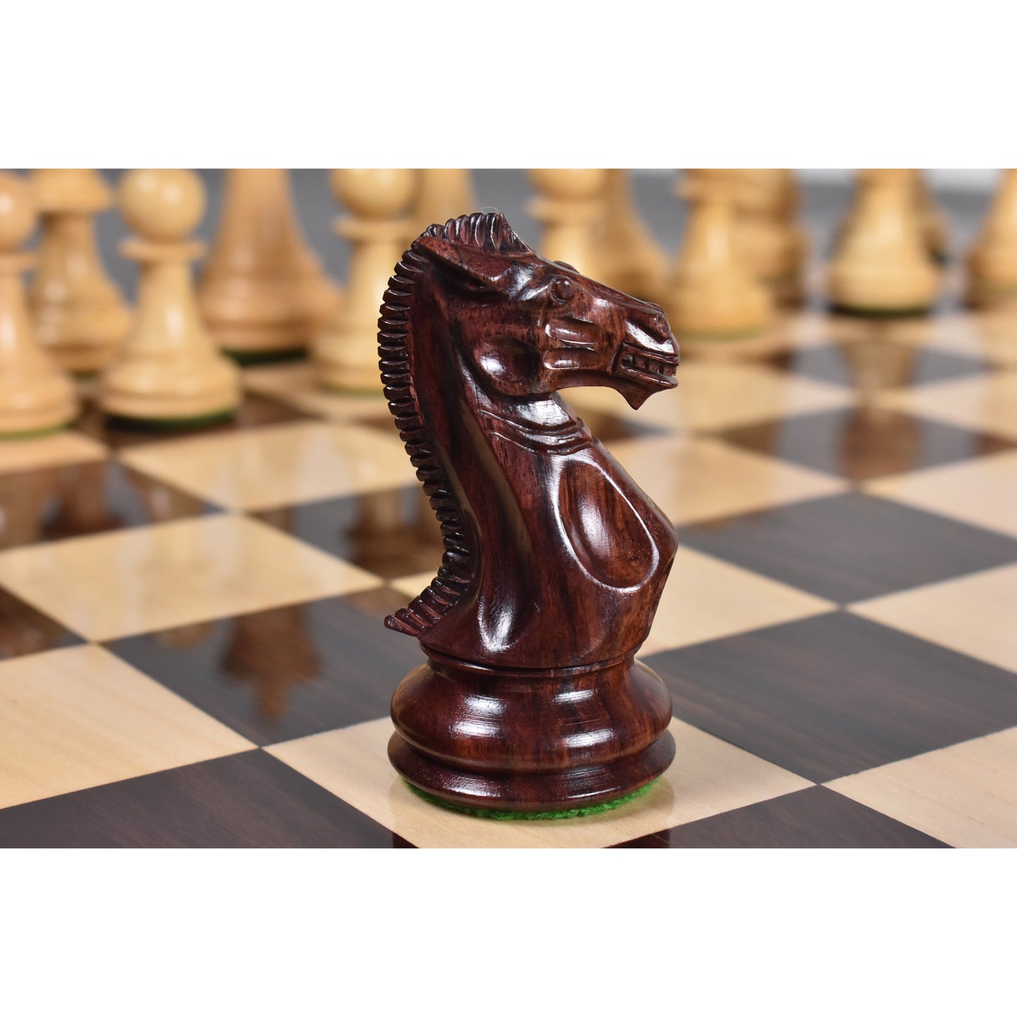 4.1″ Traveller Staunton Luxury Chess Set- Chess Pieces Only – Triple Weighted Rosewood