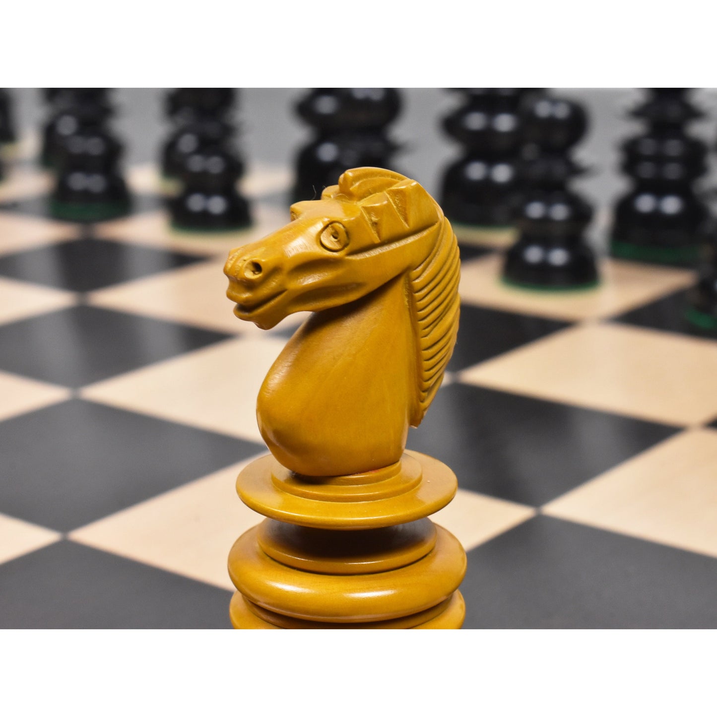4.3" St. George Pre-Staunton Calvert Chess Set- Chess Pieces Only-Antiqued Boxwood And Ebony
