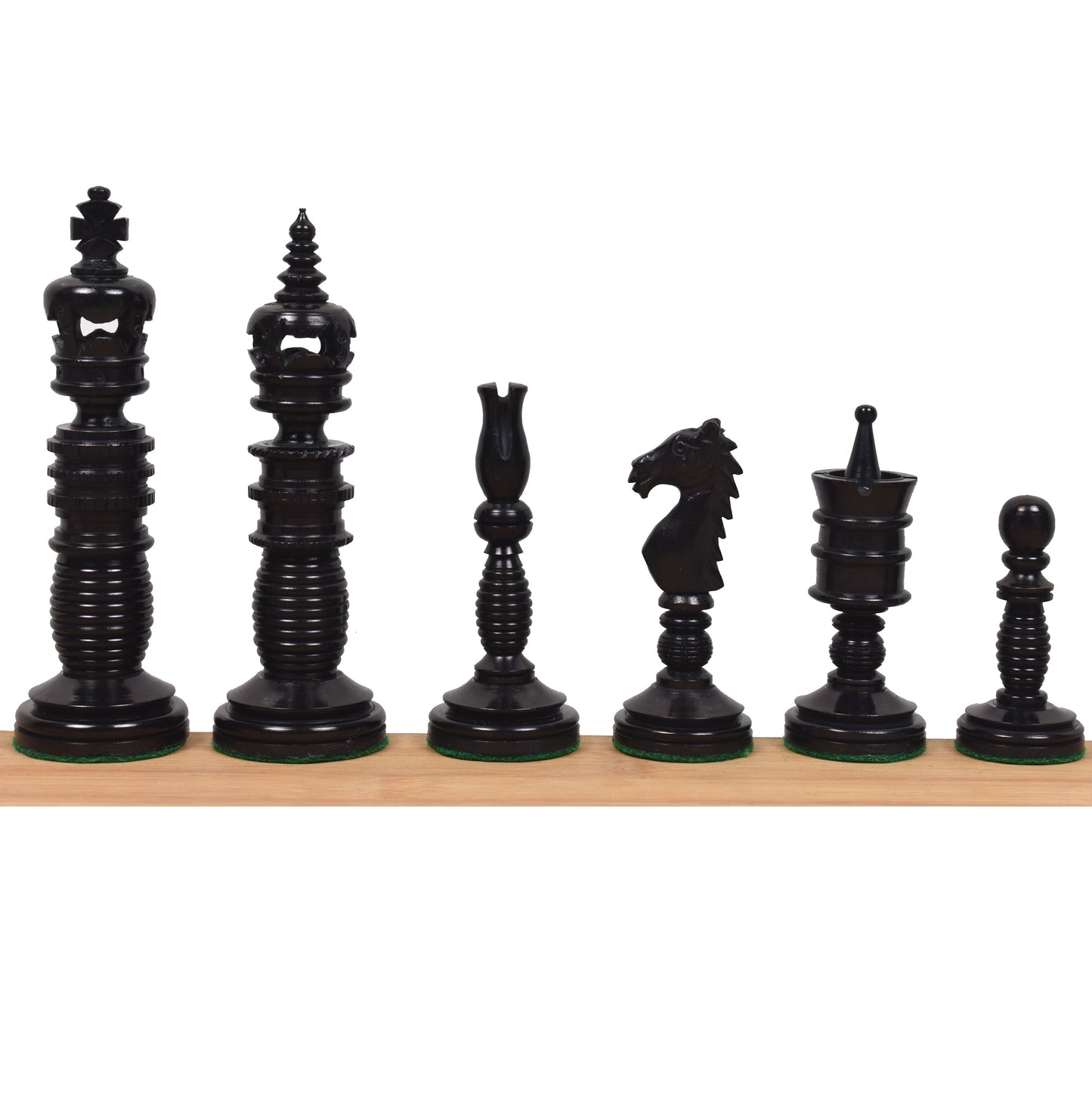 4.4″ Minaret Series Hand Carved Camel Bone Chess Set- Chess Pieces Only – Ivory White