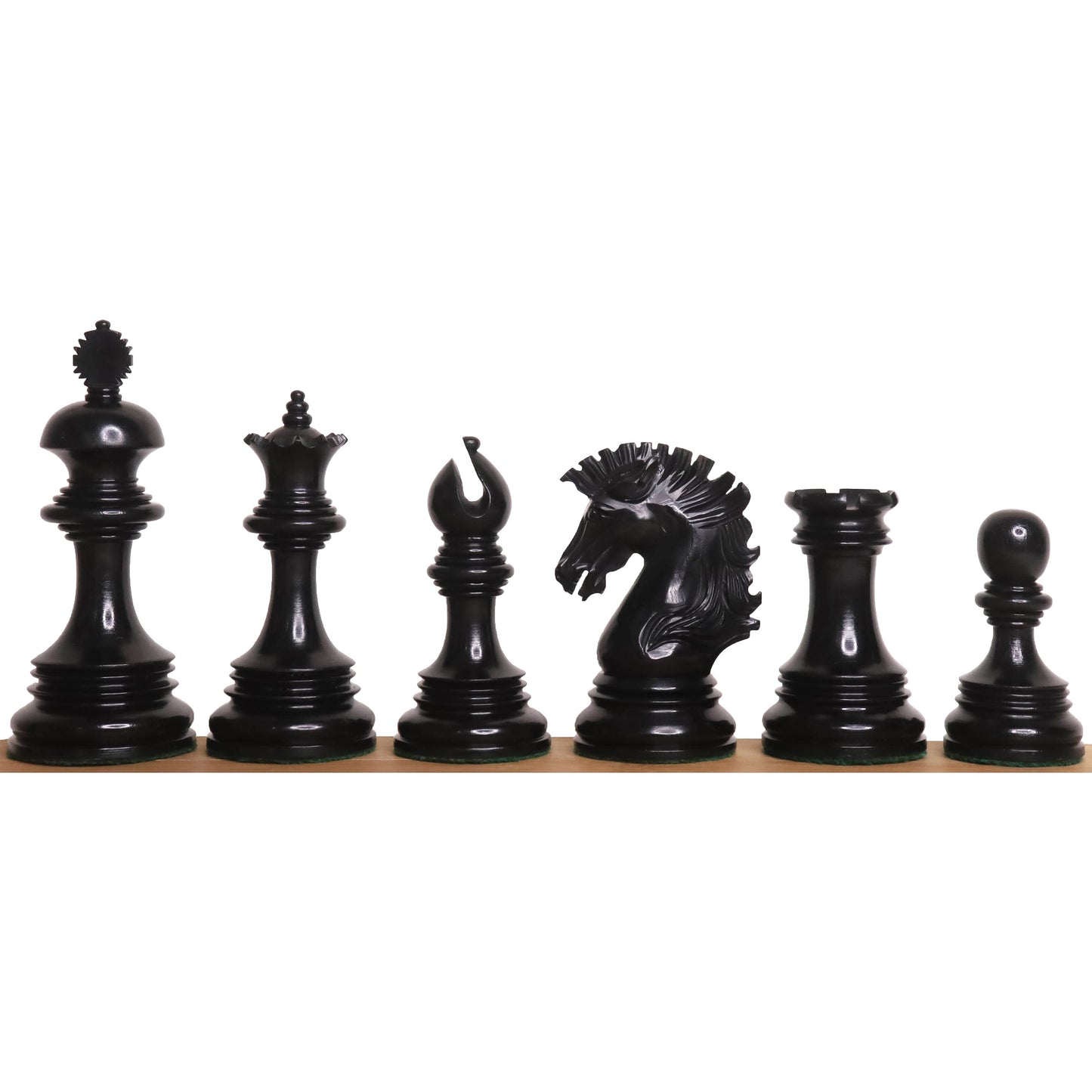 Alexandria Luxury Staunton Chess Set- Chess Pieces Only - Triple Weighted - Ebony & Bud Rosewood