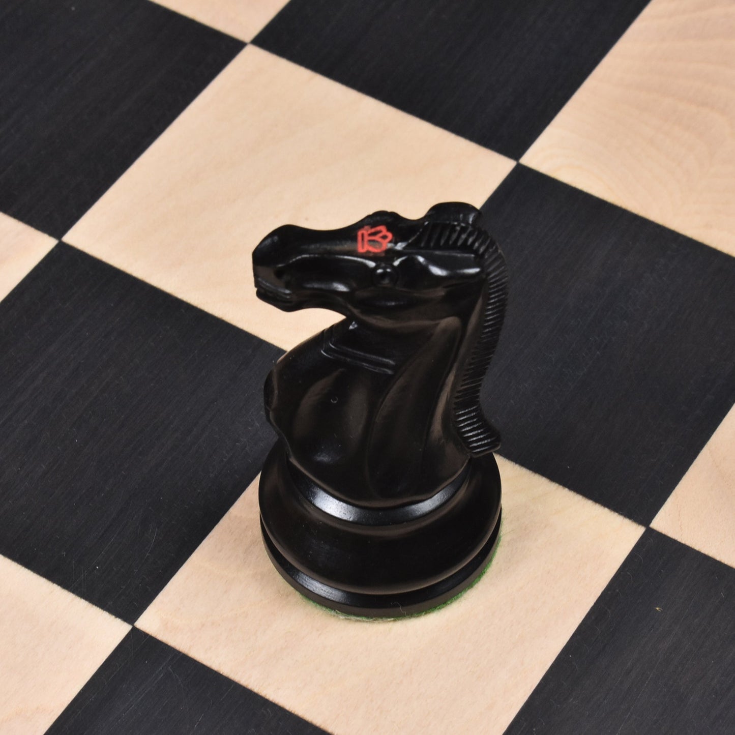 3.9" Lessing Staunton Chess Set- Chess Pieces Only - Natural Ebony Wood - Triple Weighted