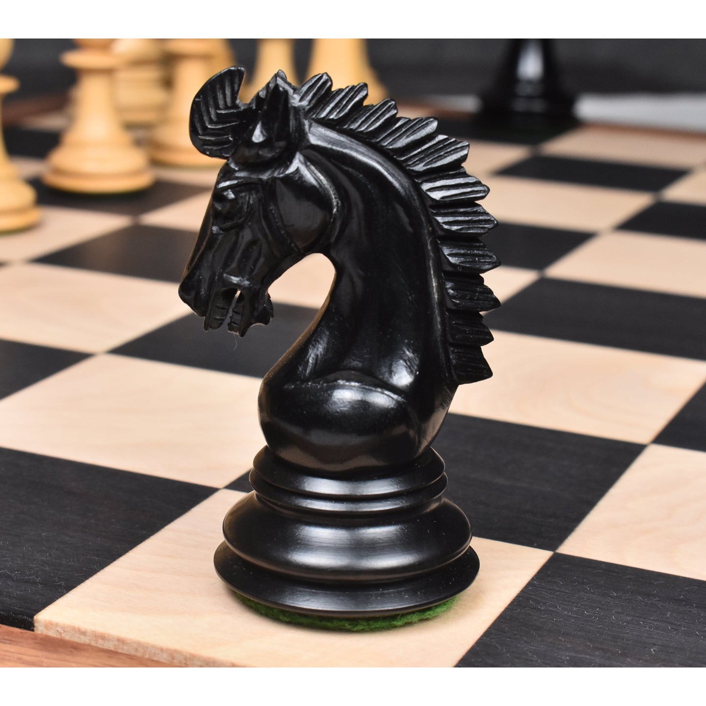 Combo of 3.7" Emperor Series Staunton Chess Set - Pieces in Ebony Wood with Board and Box