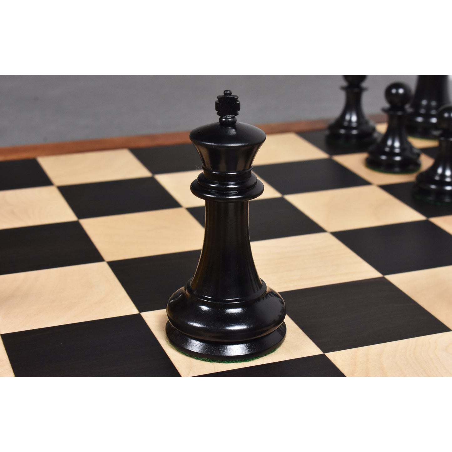 1849 Jacques Cook Staunton Collectors Chess Set- Chess Pieces Only - Ebony Wood - 3.75"