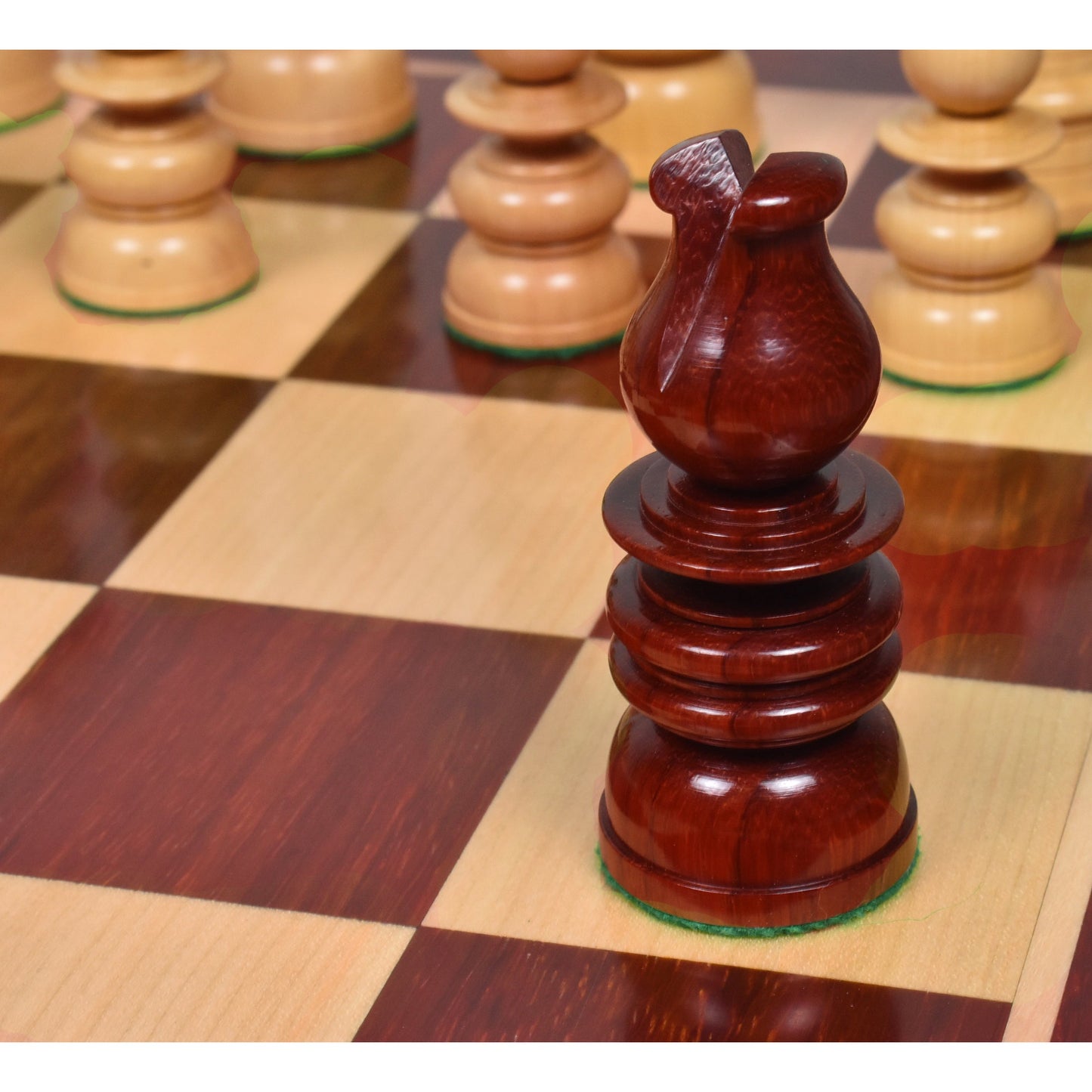 4.3" St. George Pre-Staunton Calvert Chess Set- Chess Pieces Only – Bud Rosewood & Boxwood