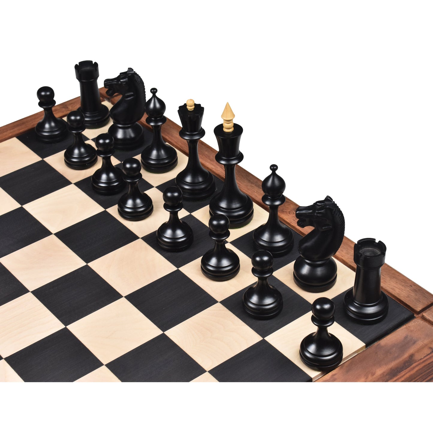 4.5" Circa 1960's Soviet Russian Chess Set- Chess Pieces Only-Double Weighted Boxwood