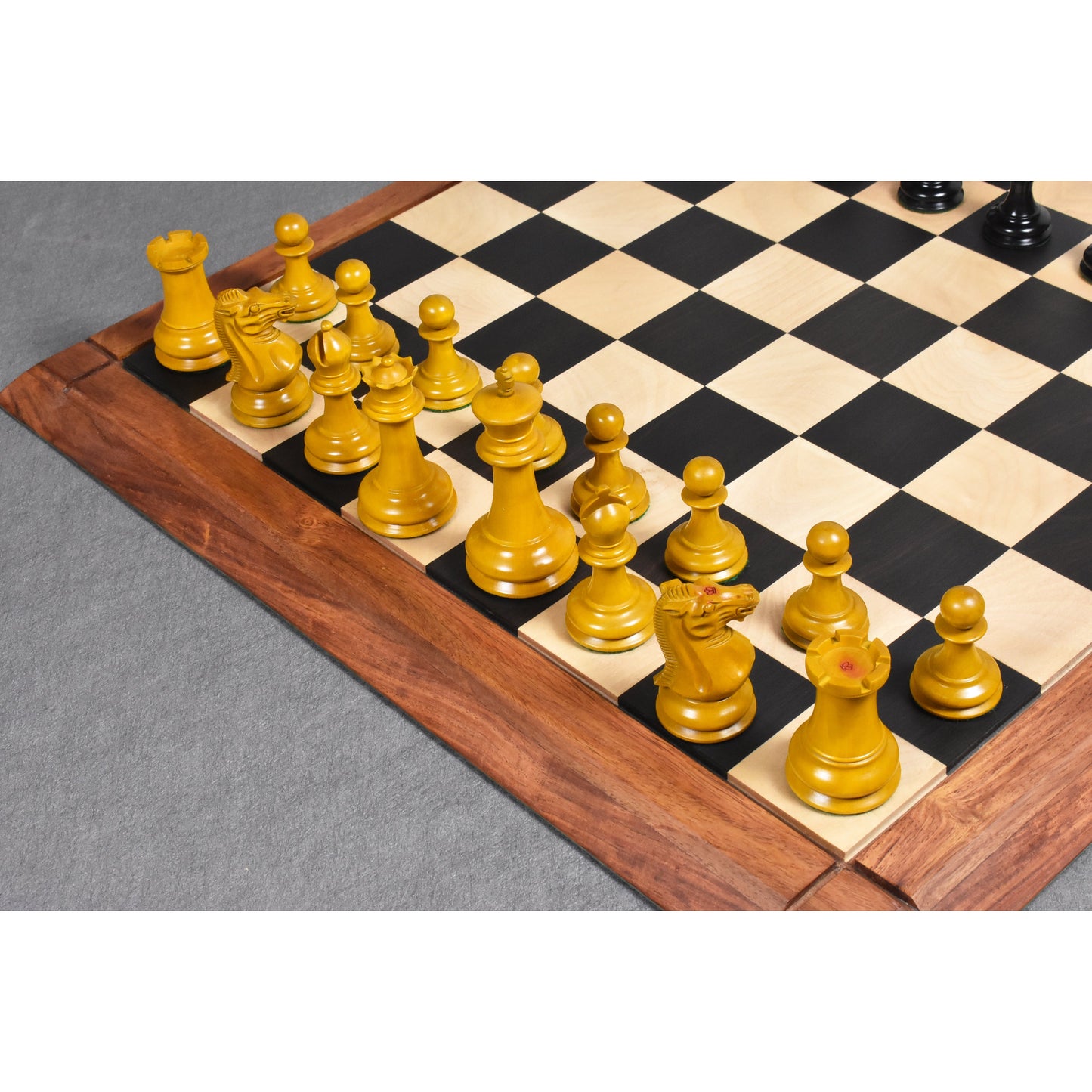 1849 Jacques Cook Staunton Collectors Chess Set- Chess Pieces Only - Ebony Wood - 3.75"