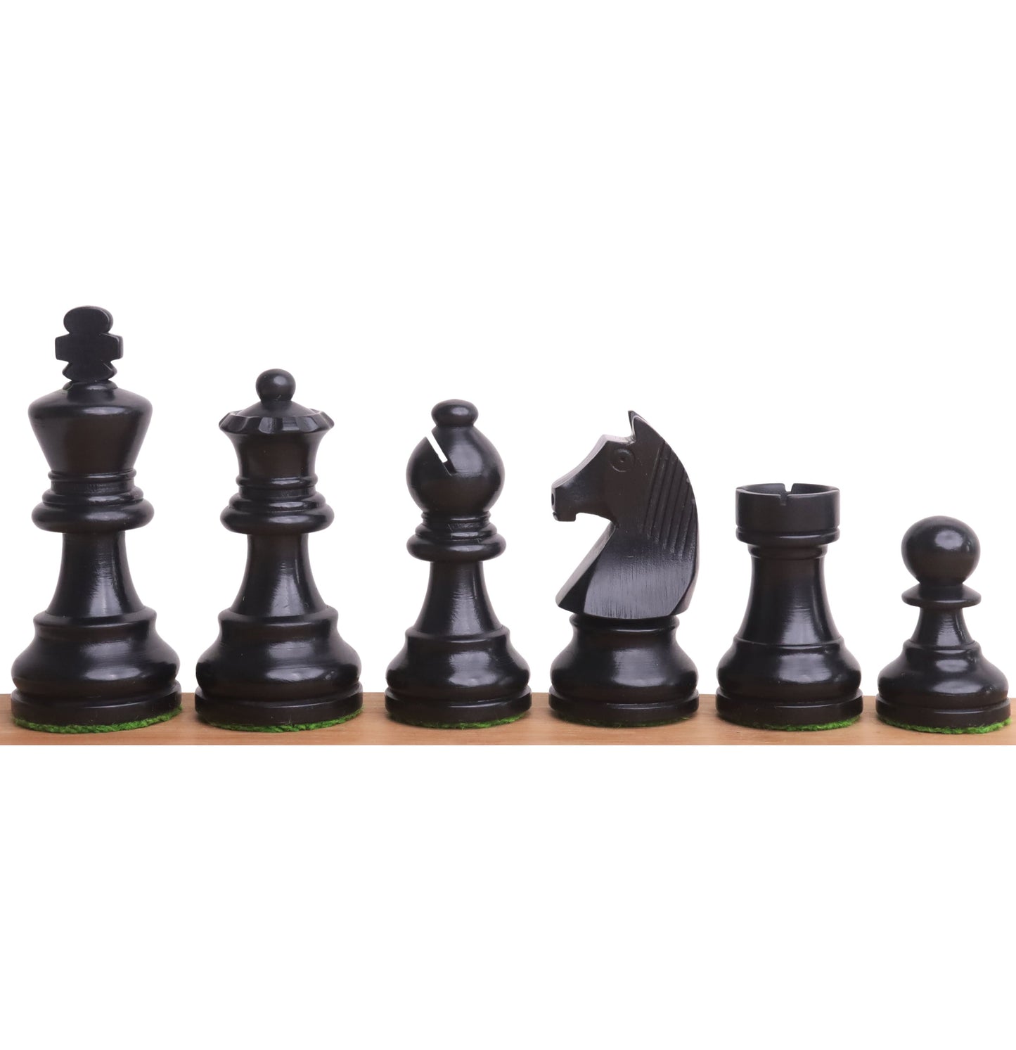 2.8" Tournament Staunton Chess Set- Chess Pieces Only - Ebonised Boxwood- Compact size