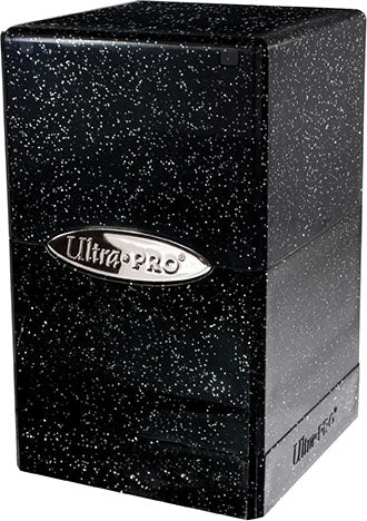 Satin Tower: Glitter Black